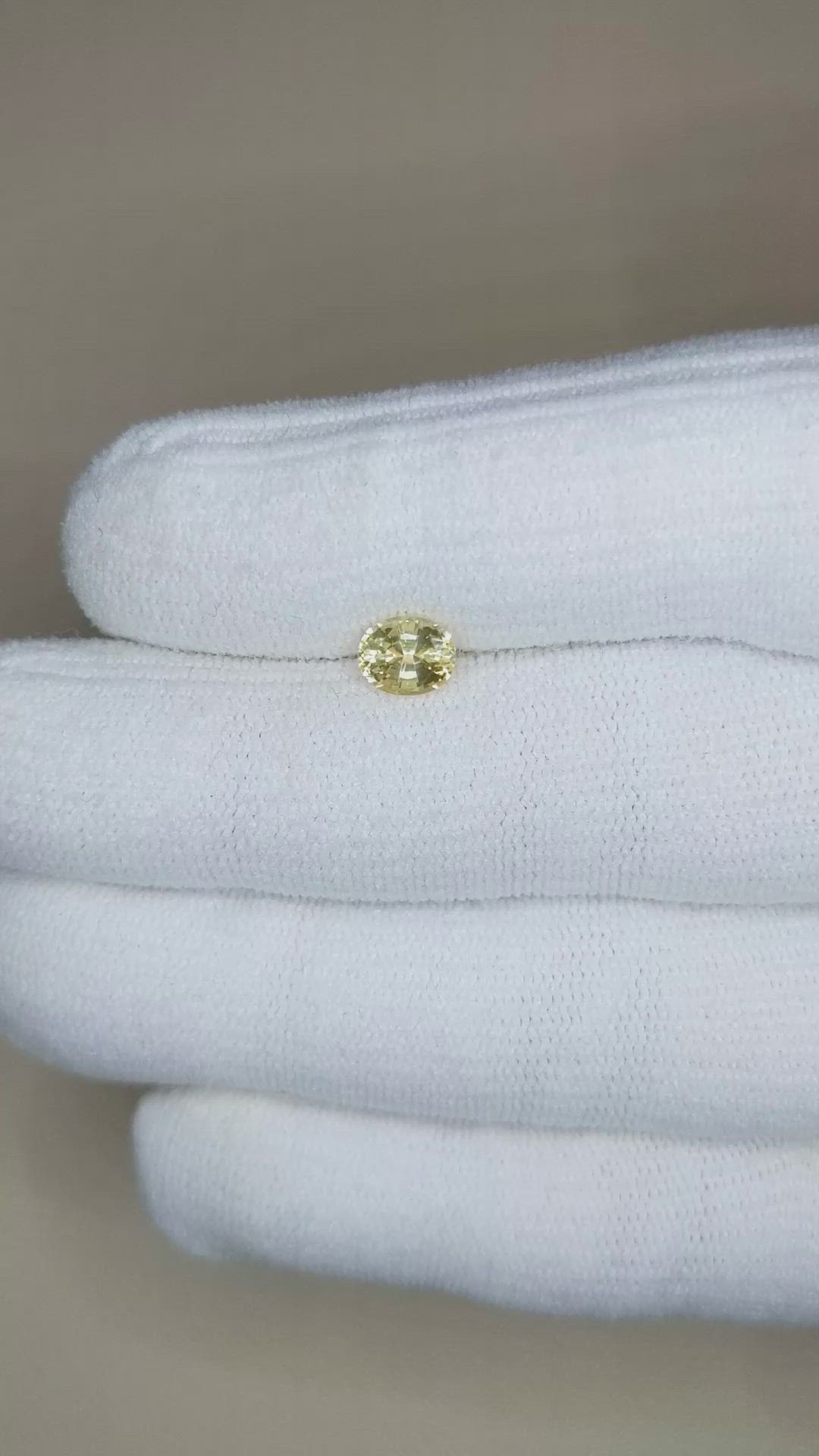 1.04 Ct. Yellow Sapphire from Ceylon (Sri Lanka) Size Video