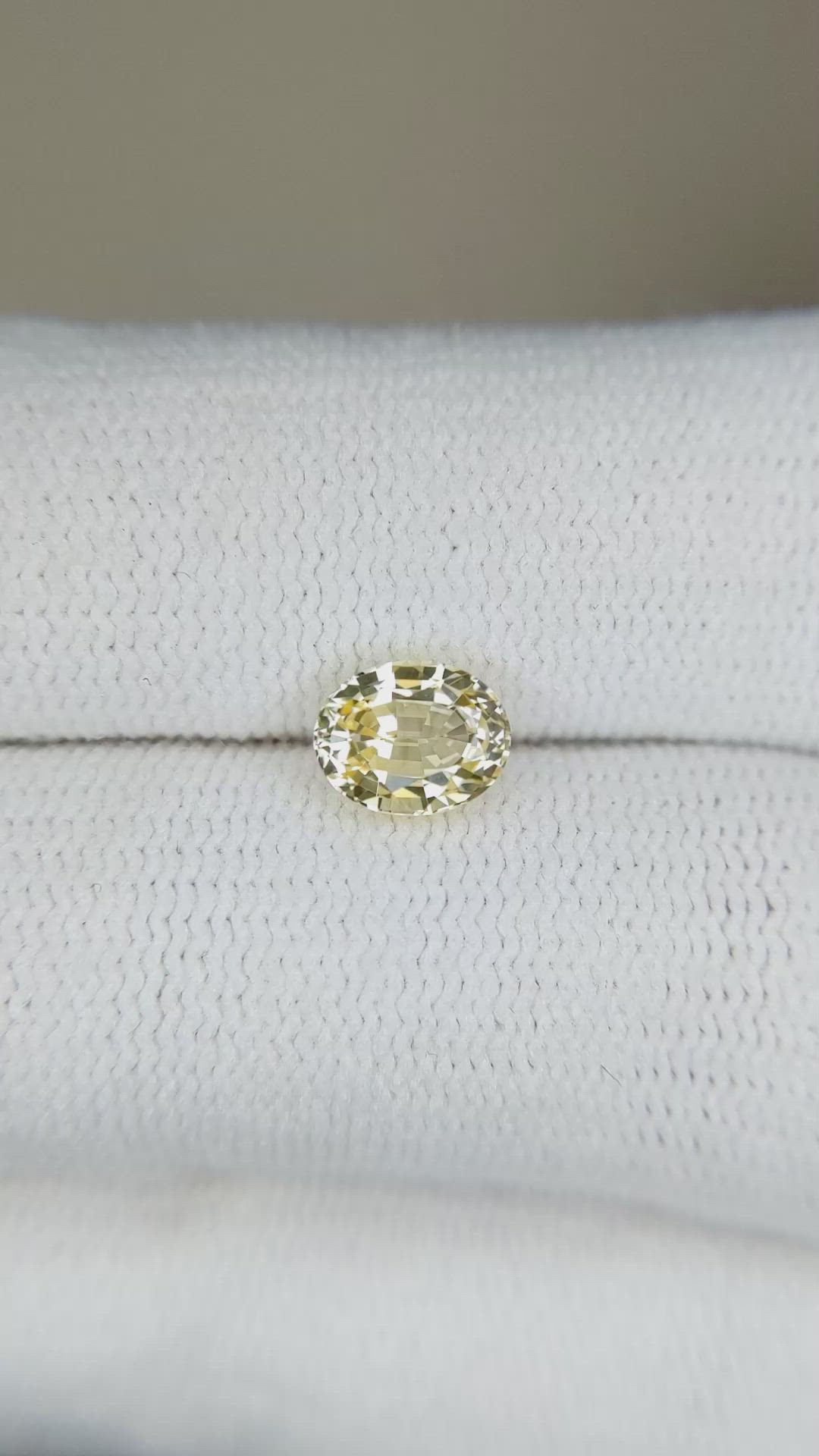1.10 Ct. Yellow Sapphire from Ceylon (Sri Lanka) Size Video