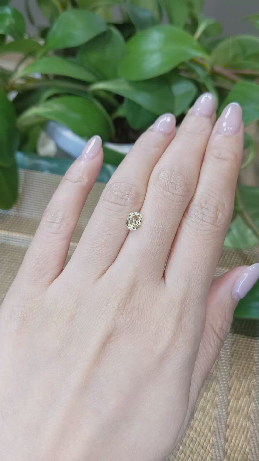 1.10 Ct. Yellow Sapphire from Ceylon (Sri Lanka) Size Video