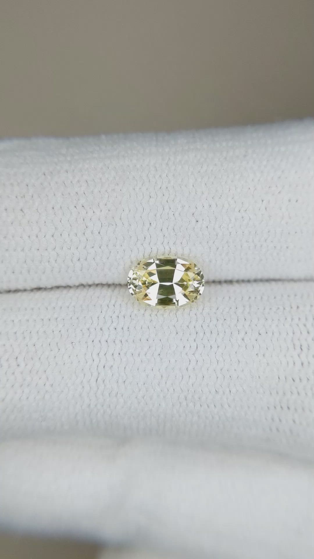 1.09 Ct. Yellow Sapphire from Ceylon (Sri Lanka) Size Video