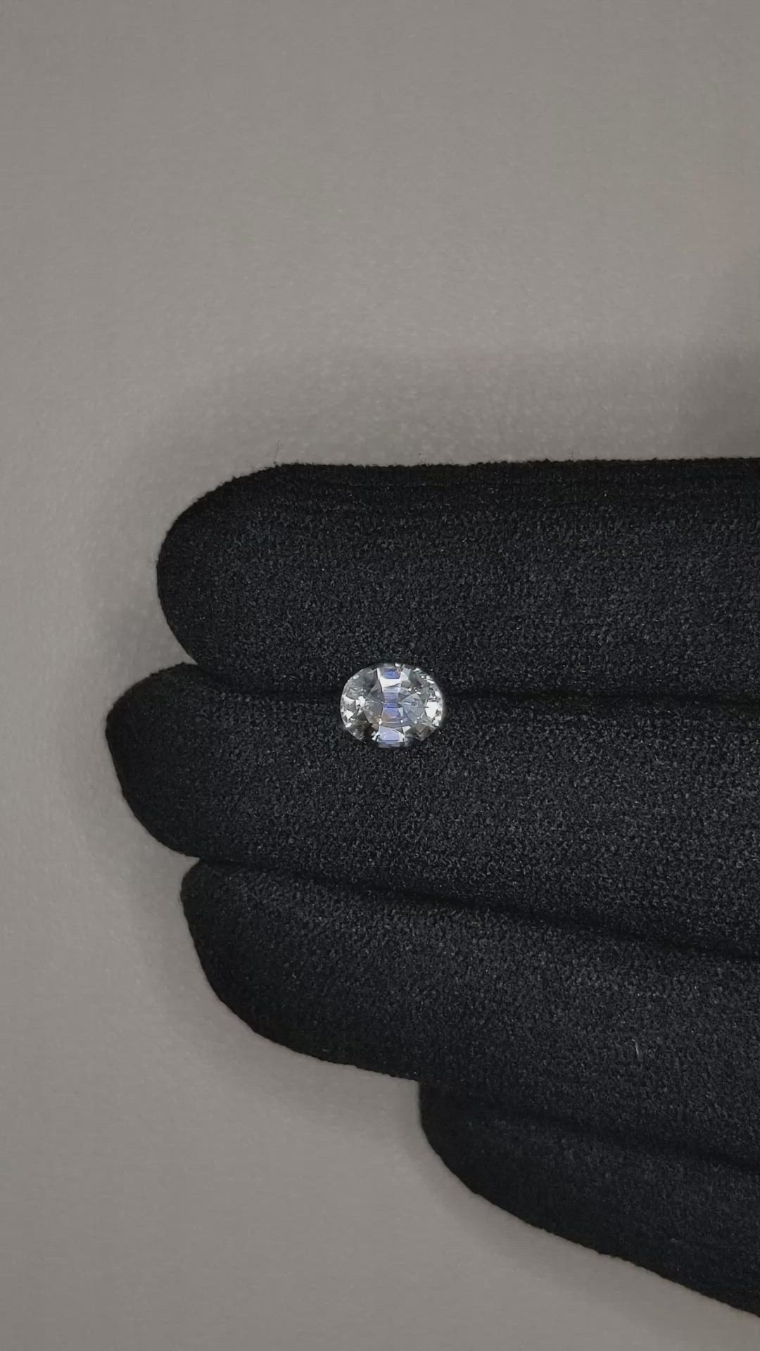 1.18 Ct. White Sapphire from Ceylon (Sri Lanka) Size Video