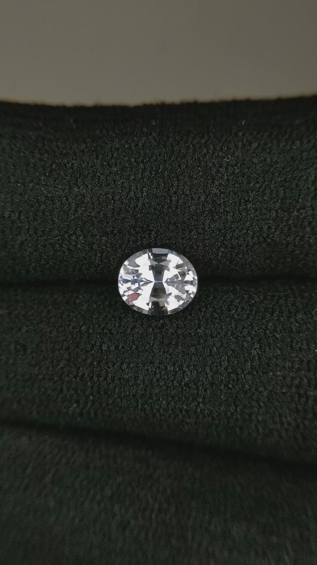 1.18 Ct. White Sapphire from Ceylon (Sri Lanka) Size Video