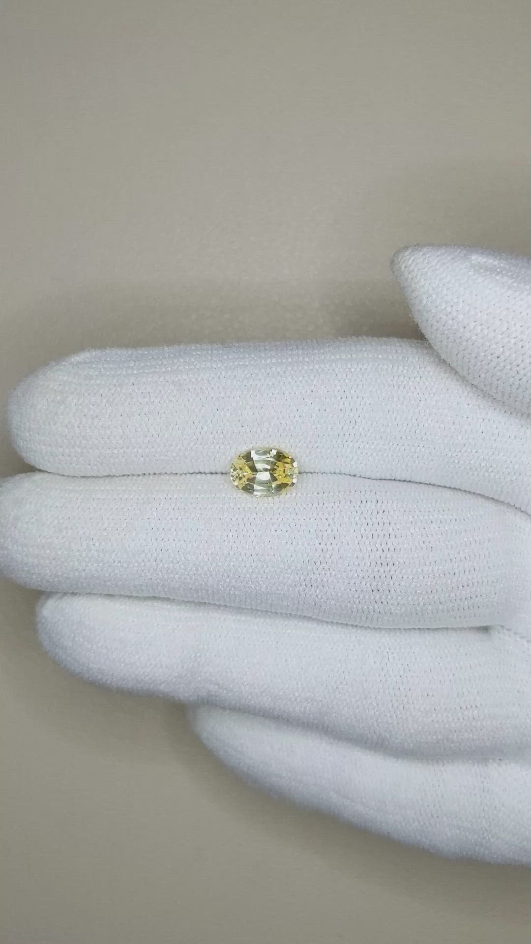 1.29 Ct. Yellow Sapphire from Ceylon (Sri Lanka) Size Video