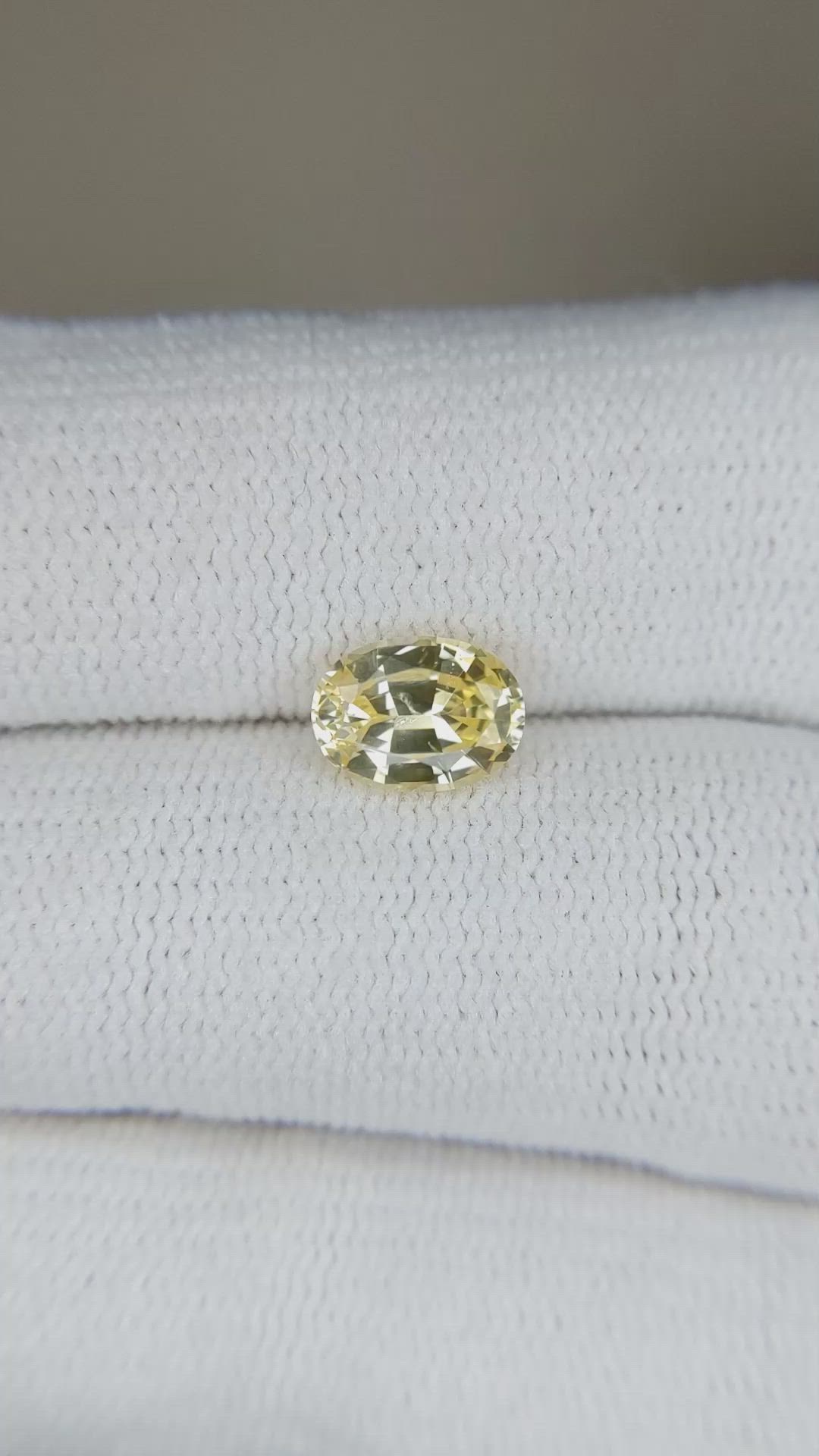 1.29 Ct. Yellow Sapphire from Ceylon (Sri Lanka) Size Video