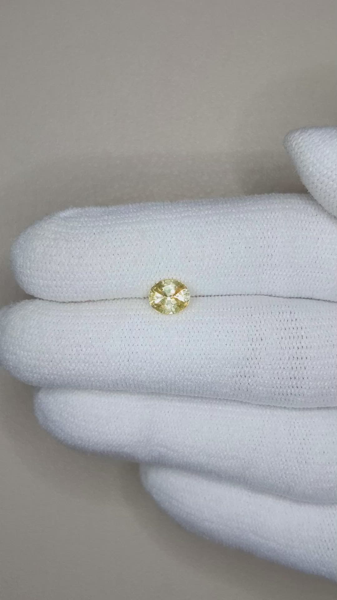 1.01 Ct. Yellow Sapphire from Ceylon (Sri Lanka) Size Video
