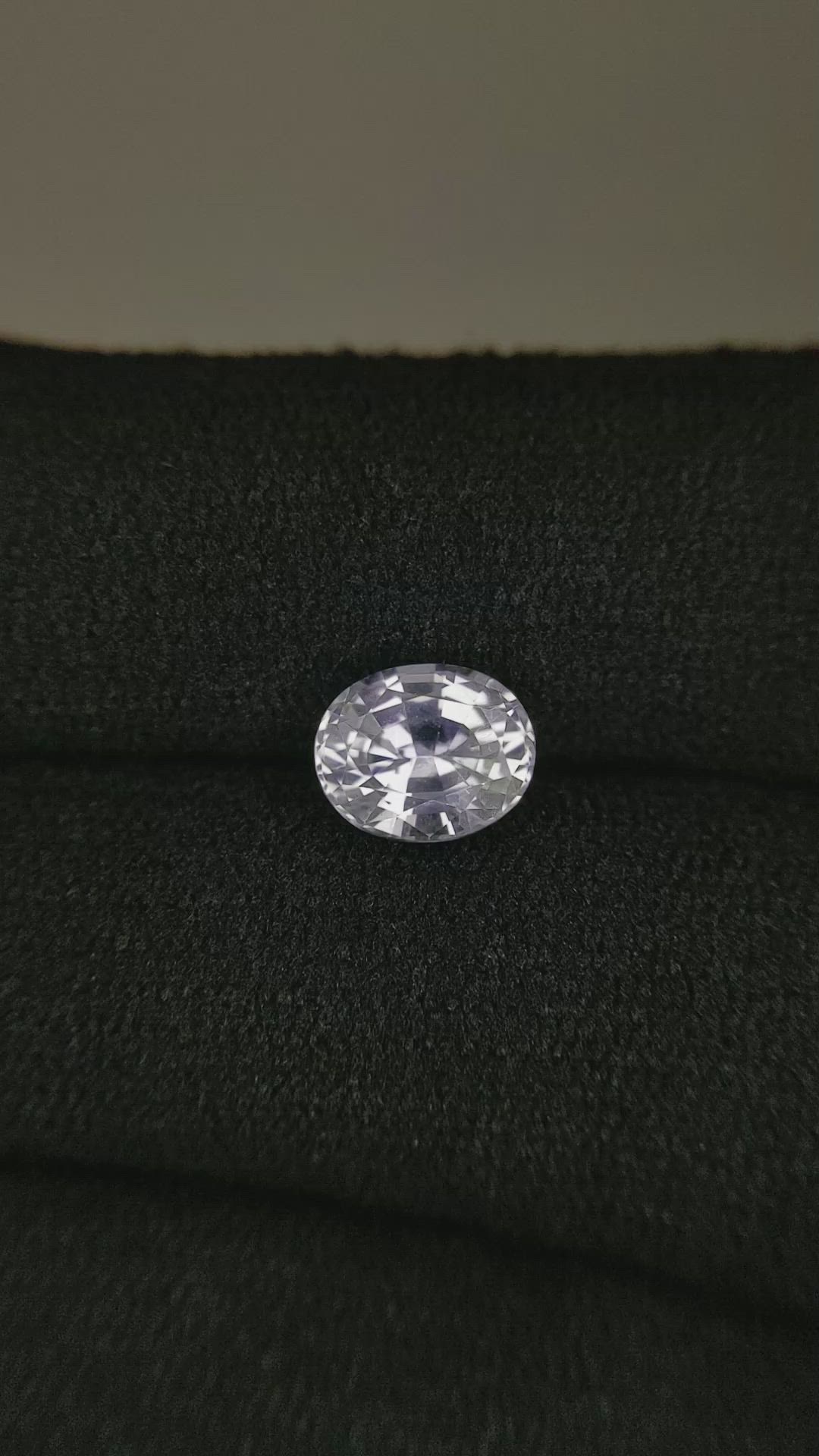 1.61 Ct. White Sapphire from Ceylon (Sri Lanka) Size Video