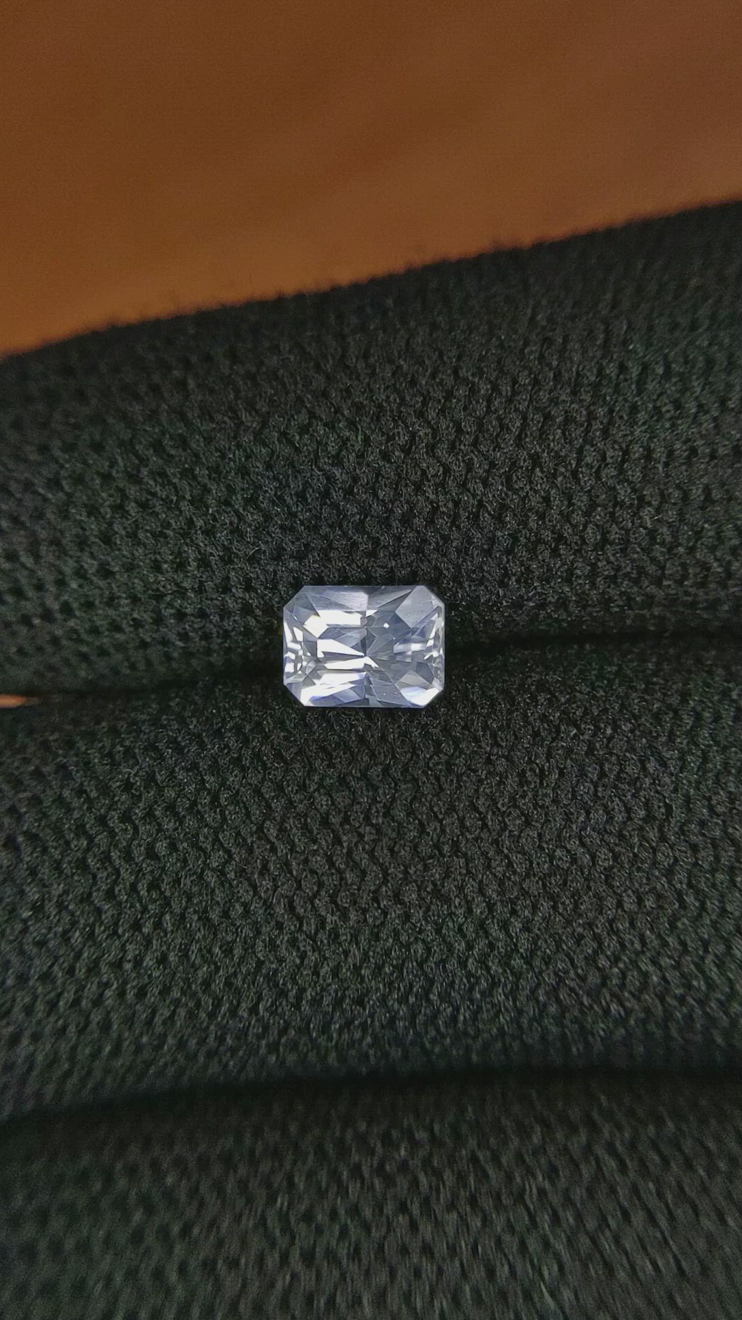 1.12 Ct. White Sapphire from Ceylon (Sri Lanka) Size Video