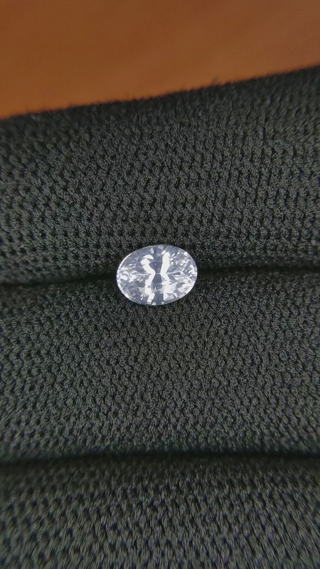 1.15 Ct. White Sapphire from Ceylon (Sri Lanka) Size Video