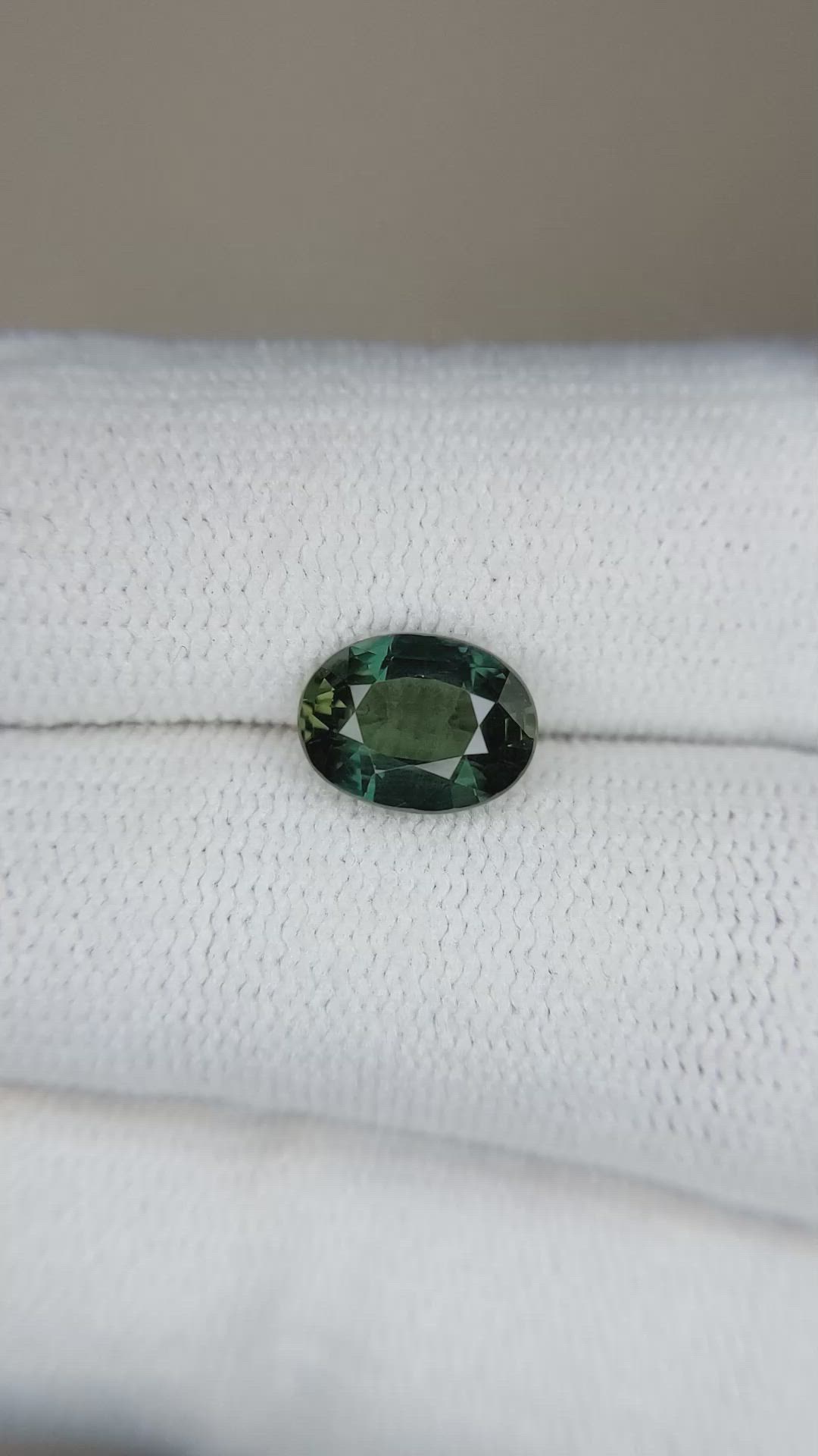 1.79 Ct. Greenish Blue Sapphire from Ceylon (Sri Lanka) Size Video