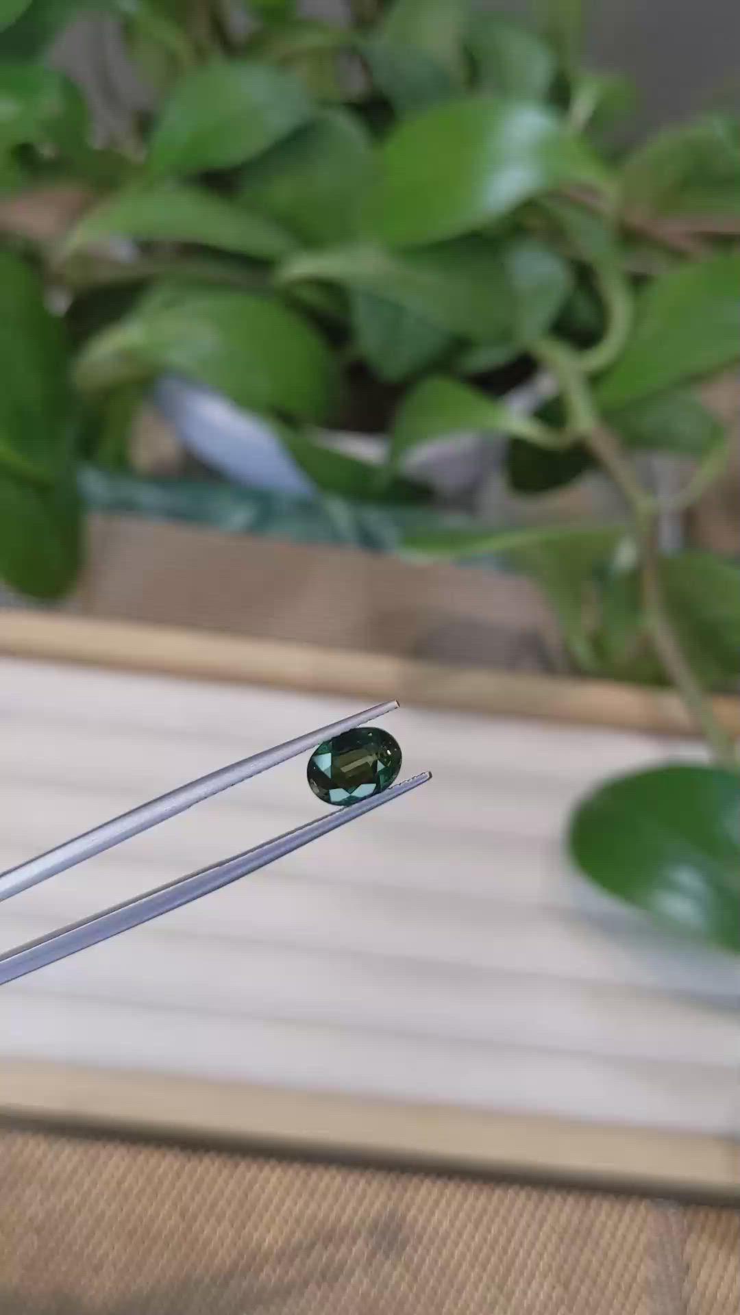 1.79 Ct. Greenish Blue Sapphire from Ceylon (Sri Lanka) Size Video