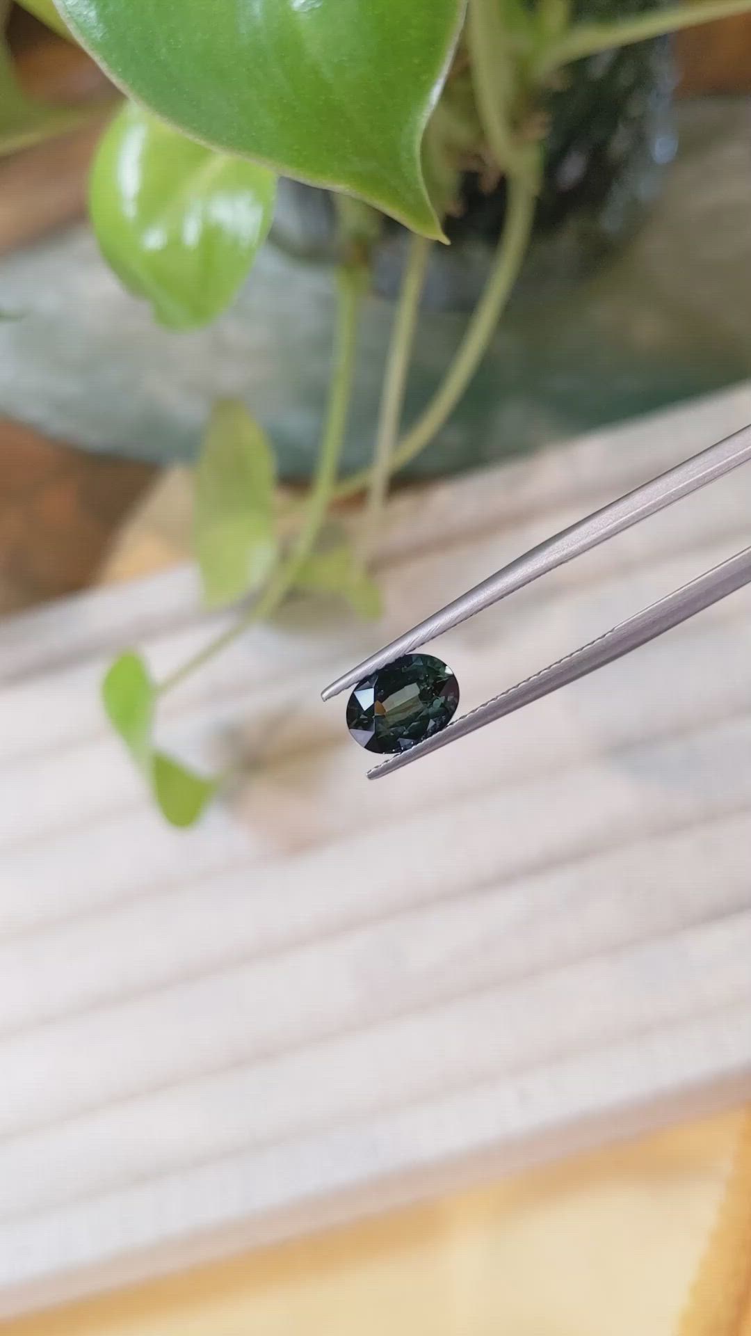 1.79 Ct. Greenish Blue Sapphire from Ceylon (Sri Lanka) Size Video