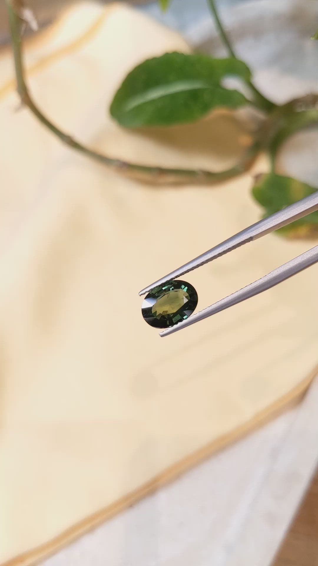 2.10 Ct. Bluish Green Sapphire from Ceylon (Sri Lanka) Size Video