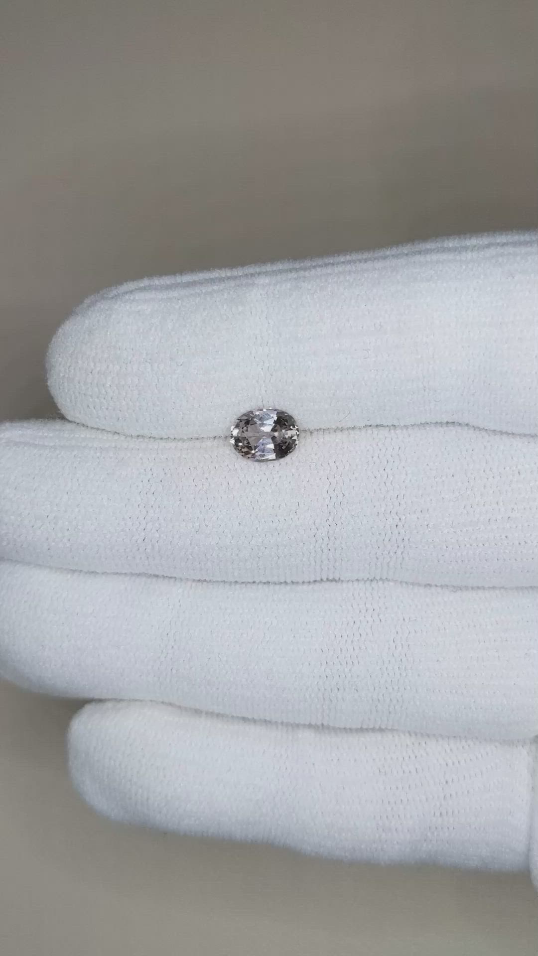 1.29 Ct. Peach Sapphire from Ceylon (Sri Lanka) Size Video