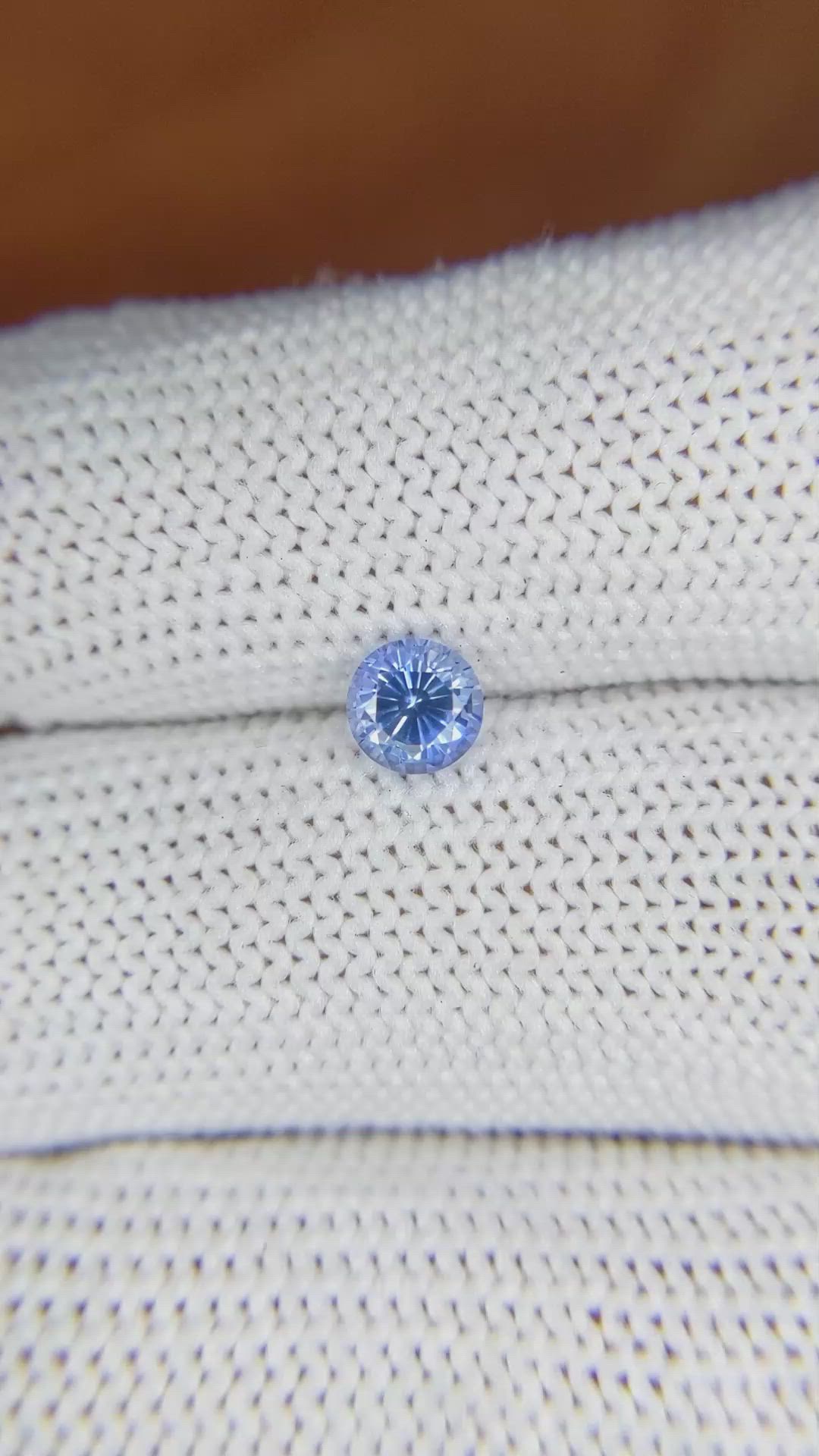 0.67 Ct. Blue Sapphire from Ceylon (Sri Lanka) Size Video