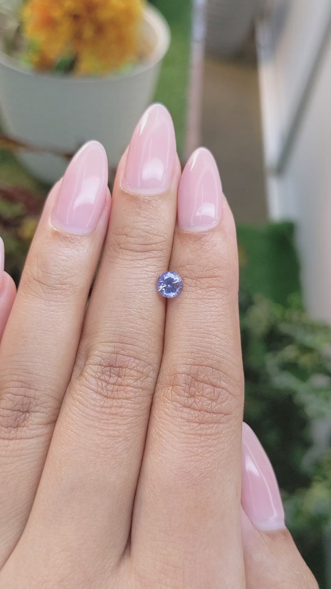 0.67 Ct. Blue Sapphire from Ceylon (Sri Lanka) Size Video