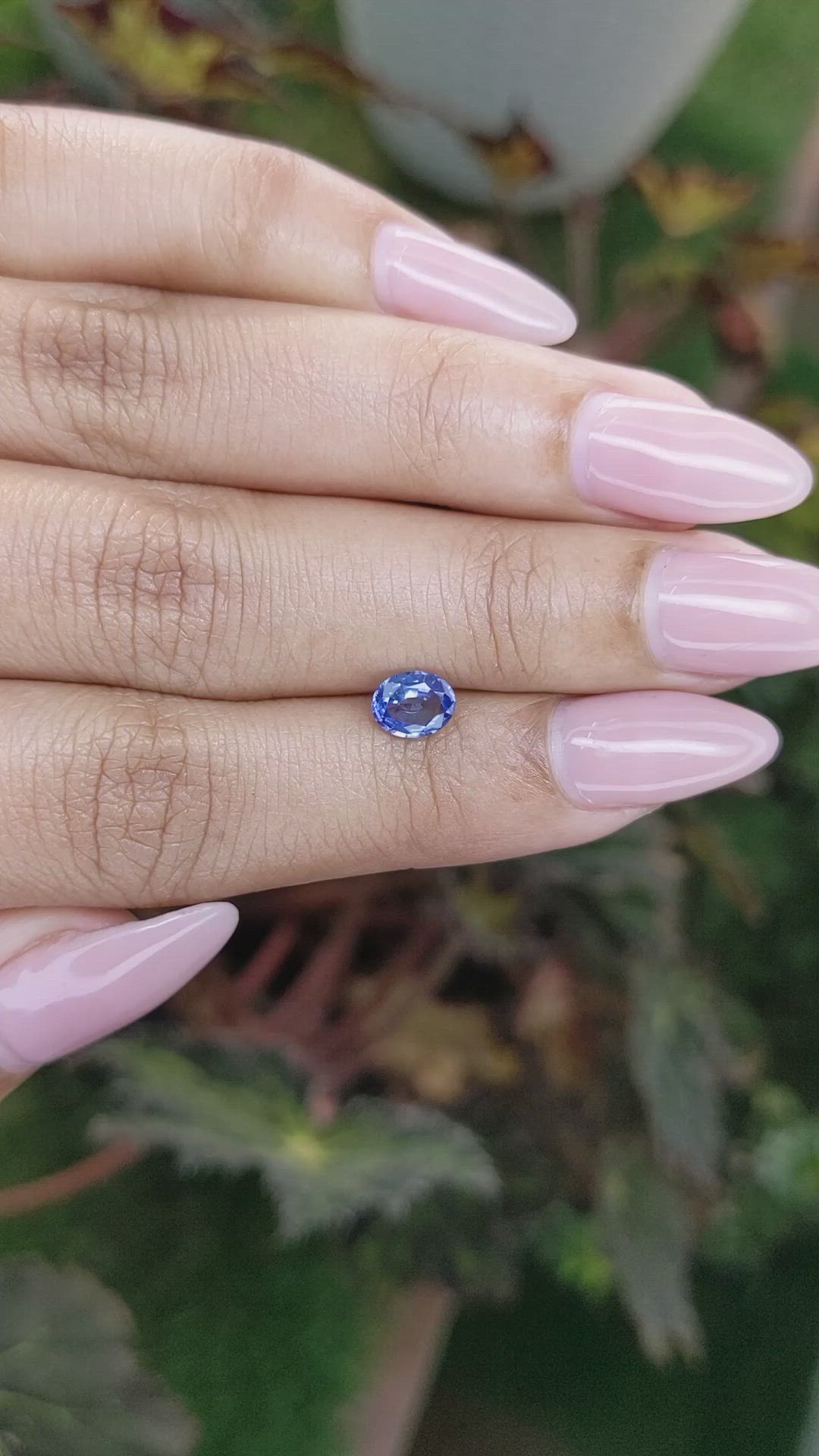 0.80 Ct. Blue Sapphire from Ceylon (Sri Lanka) Size Video