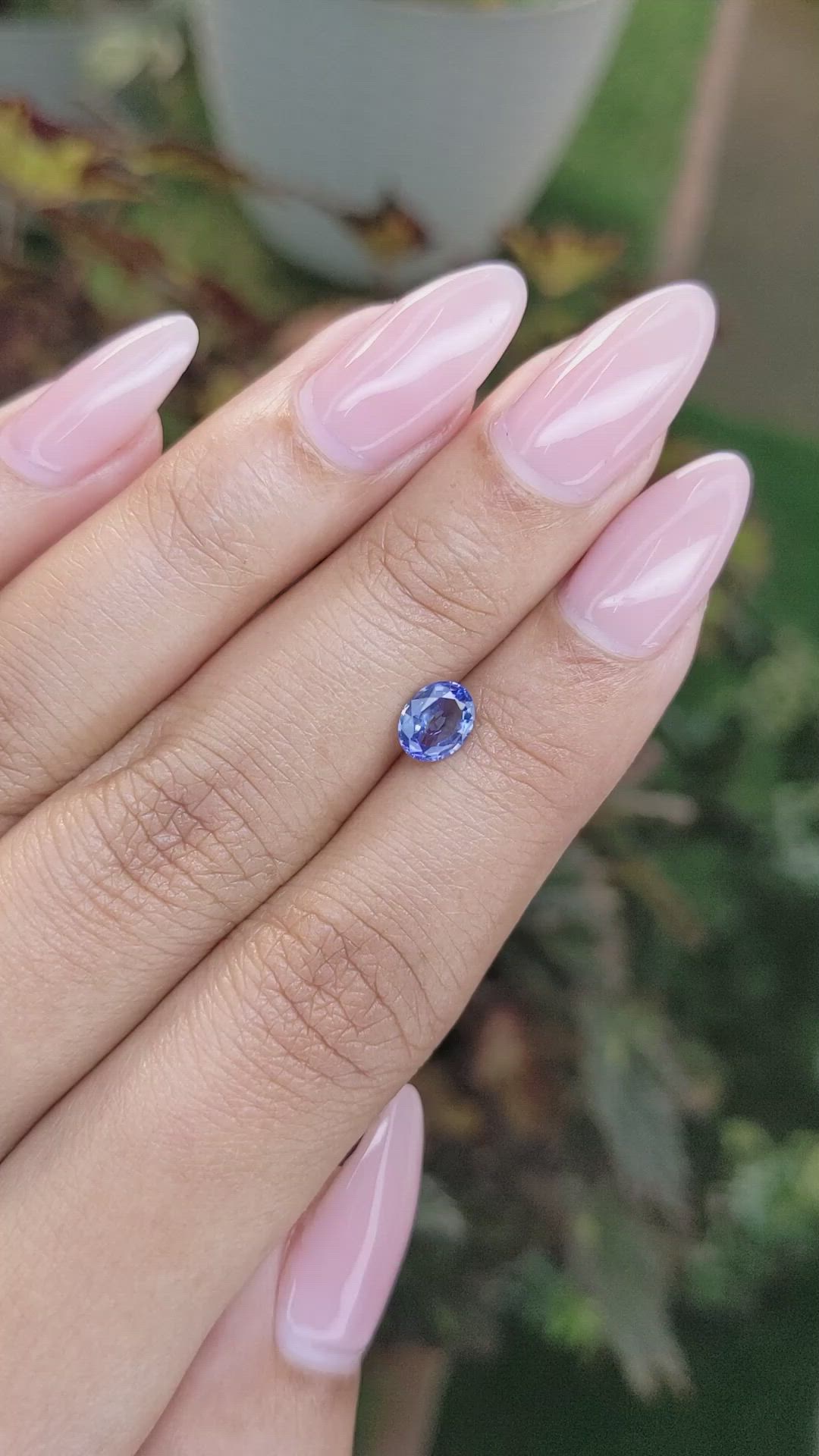 0.80 Ct. Blue Sapphire from Ceylon (Sri Lanka) Size Video