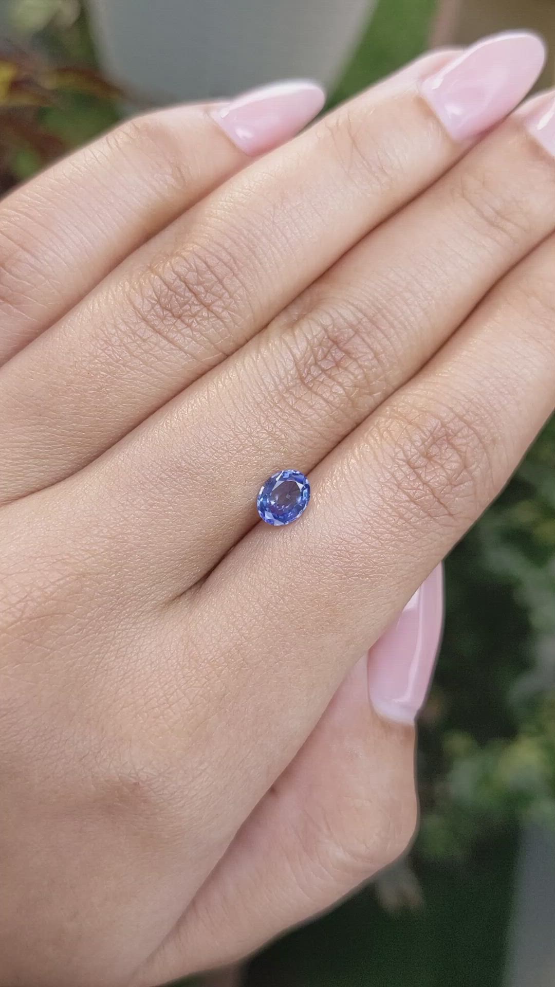 0.80 Ct. Blue Sapphire from Ceylon (Sri Lanka) Size Video