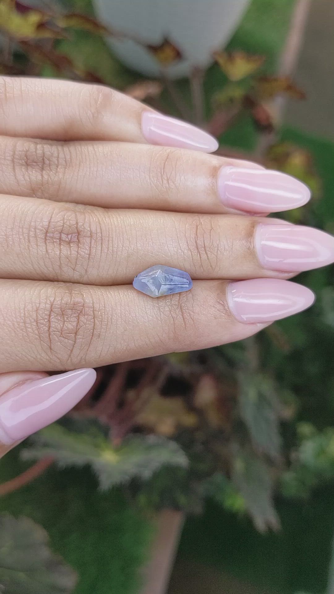 3.26 Ct. Blue Rough Sapphire Crystal from Ceylon (Sri Lanka) Size Video