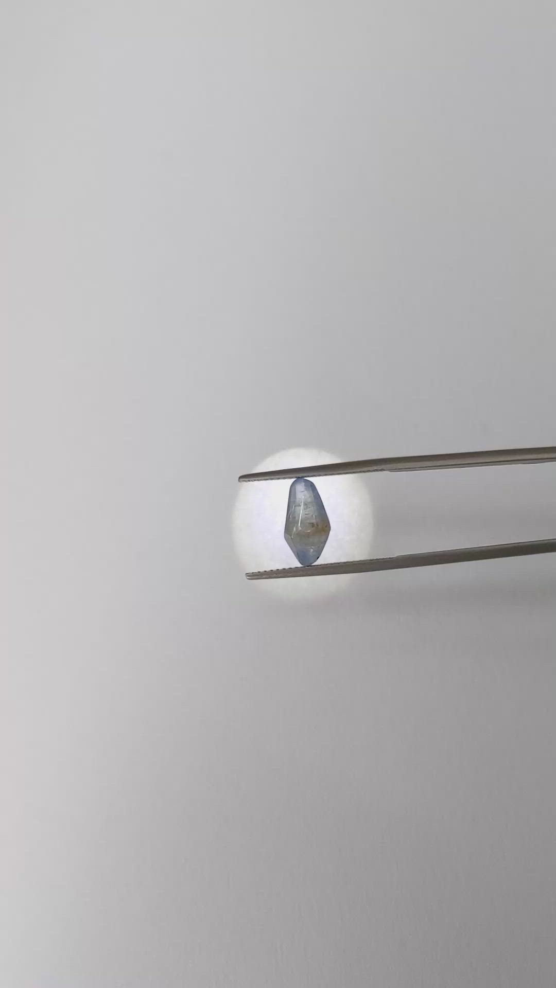 3.26 Ct. Blue Rough Sapphire Crystal from Ceylon (Sri Lanka) Size Video