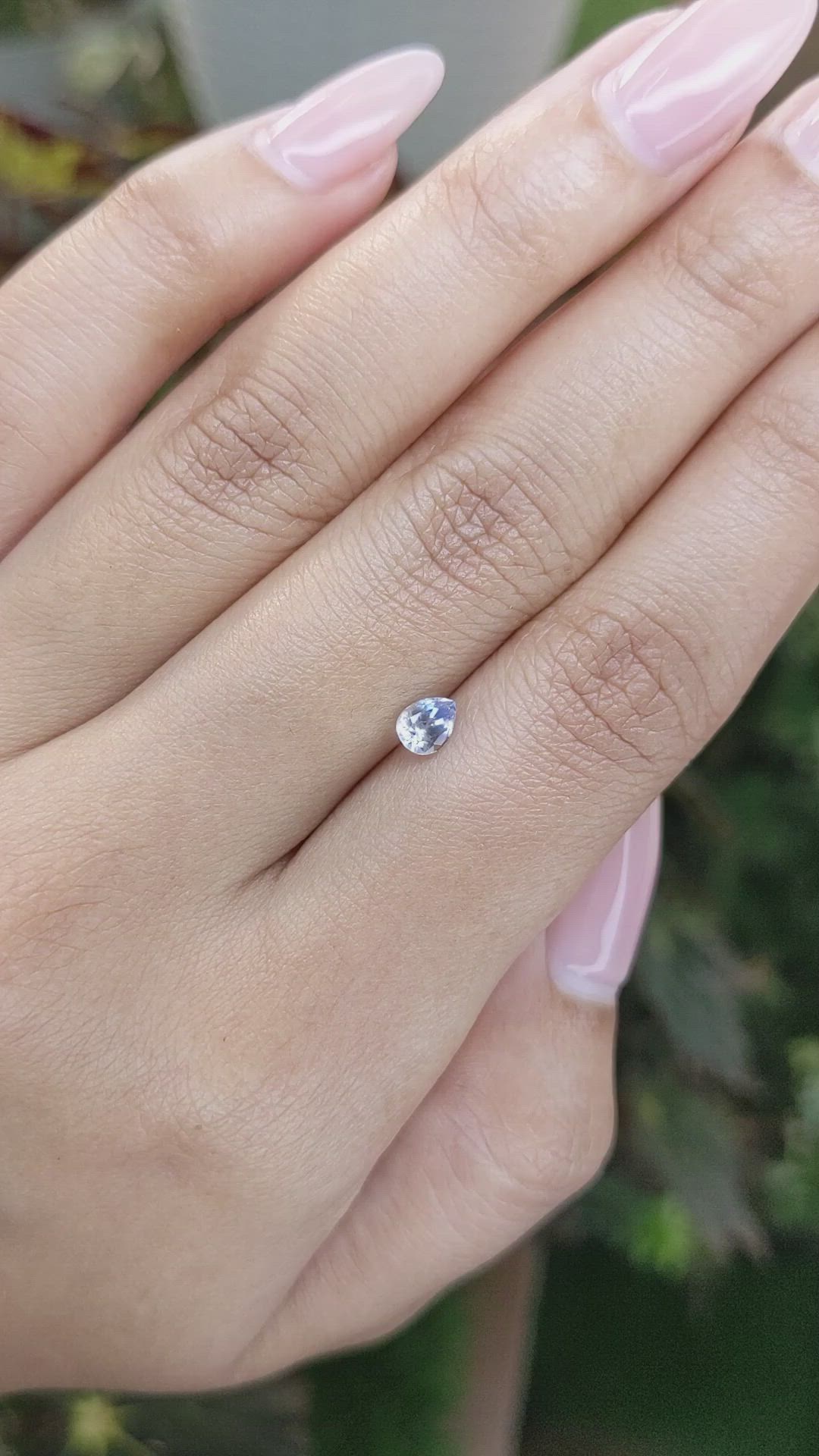 0.44 Ct. Blue Sapphire from Ceylon (Sri Lanka) Size Video