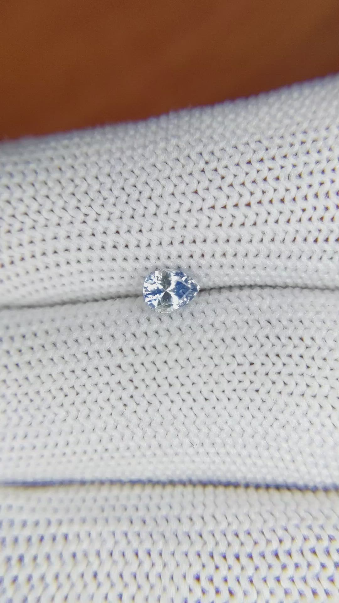 0.44 Ct. Blue Sapphire from Ceylon (Sri Lanka) Size Video