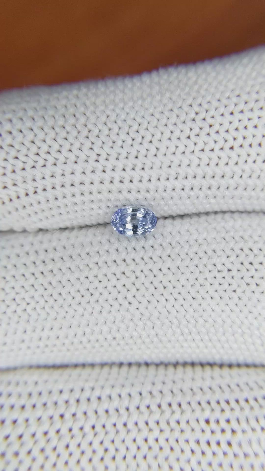 0.46 Ct. Blue Sapphire from Ceylon (Sri Lanka) Size Video