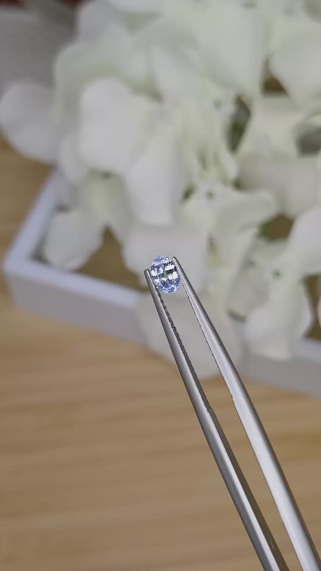 0.46 Ct. Blue Sapphire from Ceylon (Sri Lanka) Size Video