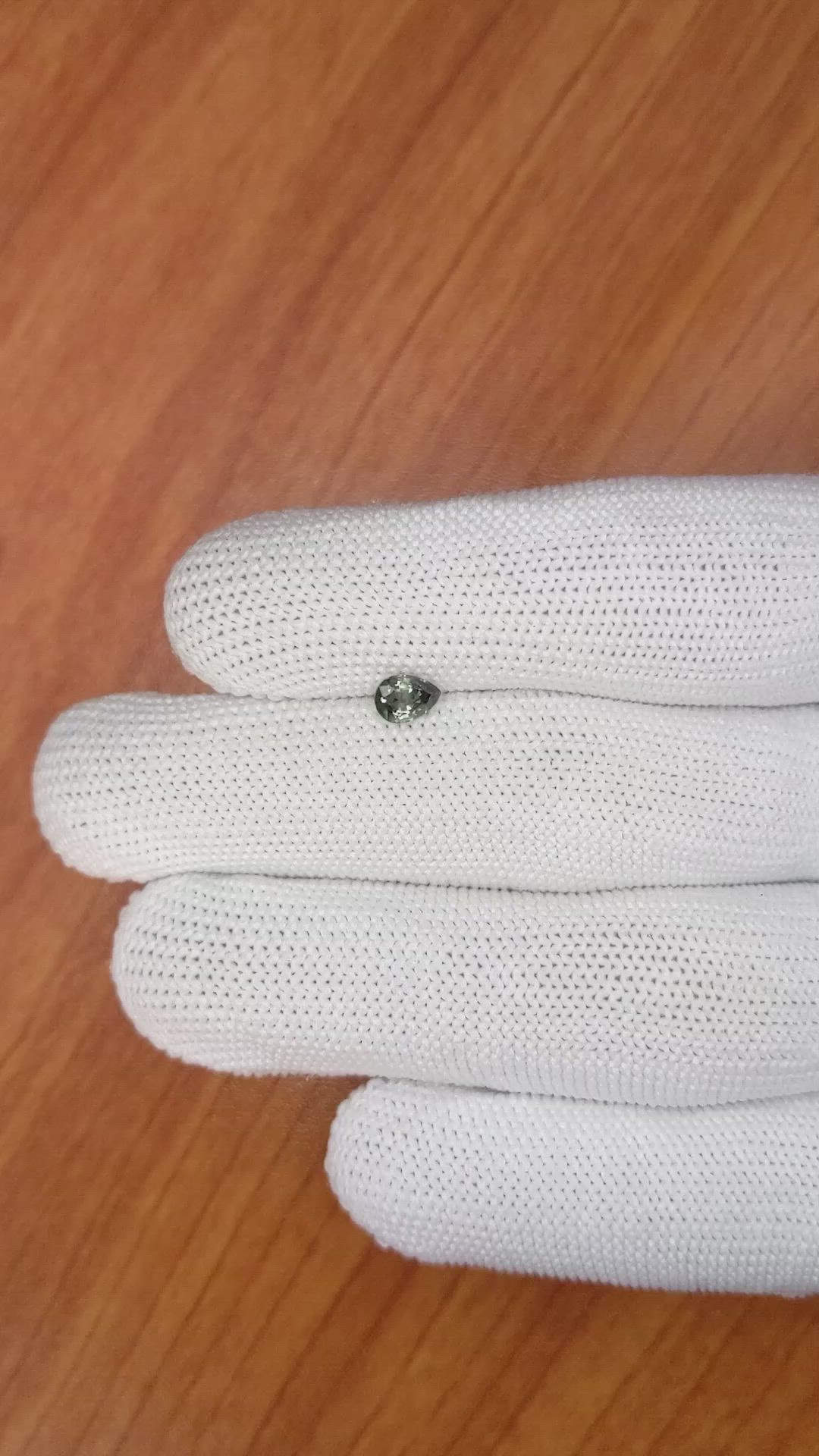0.53 Ct. Bluish Green Sapphire from Ceylon (Sri Lanka) Size Video