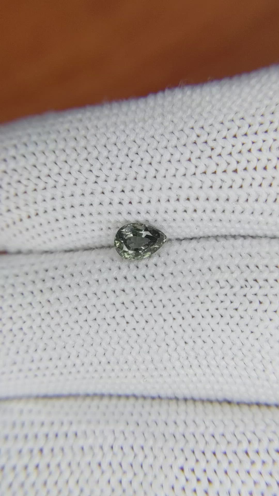 0.53 Ct. Bluish Green Sapphire from Ceylon (Sri Lanka) Size Video
