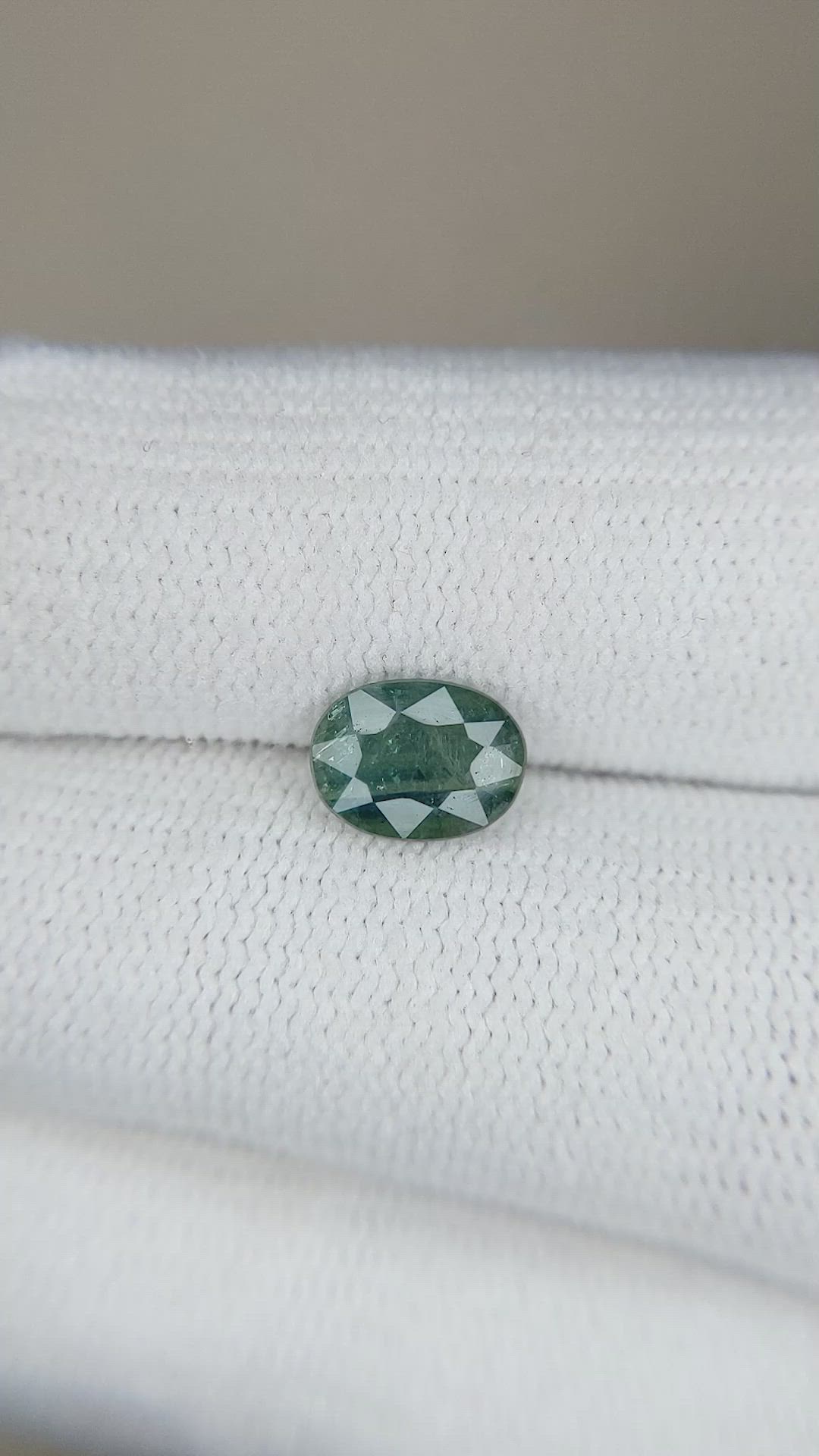 1.18 Ct. Bluish Green Sapphire from Thailand Size Video
