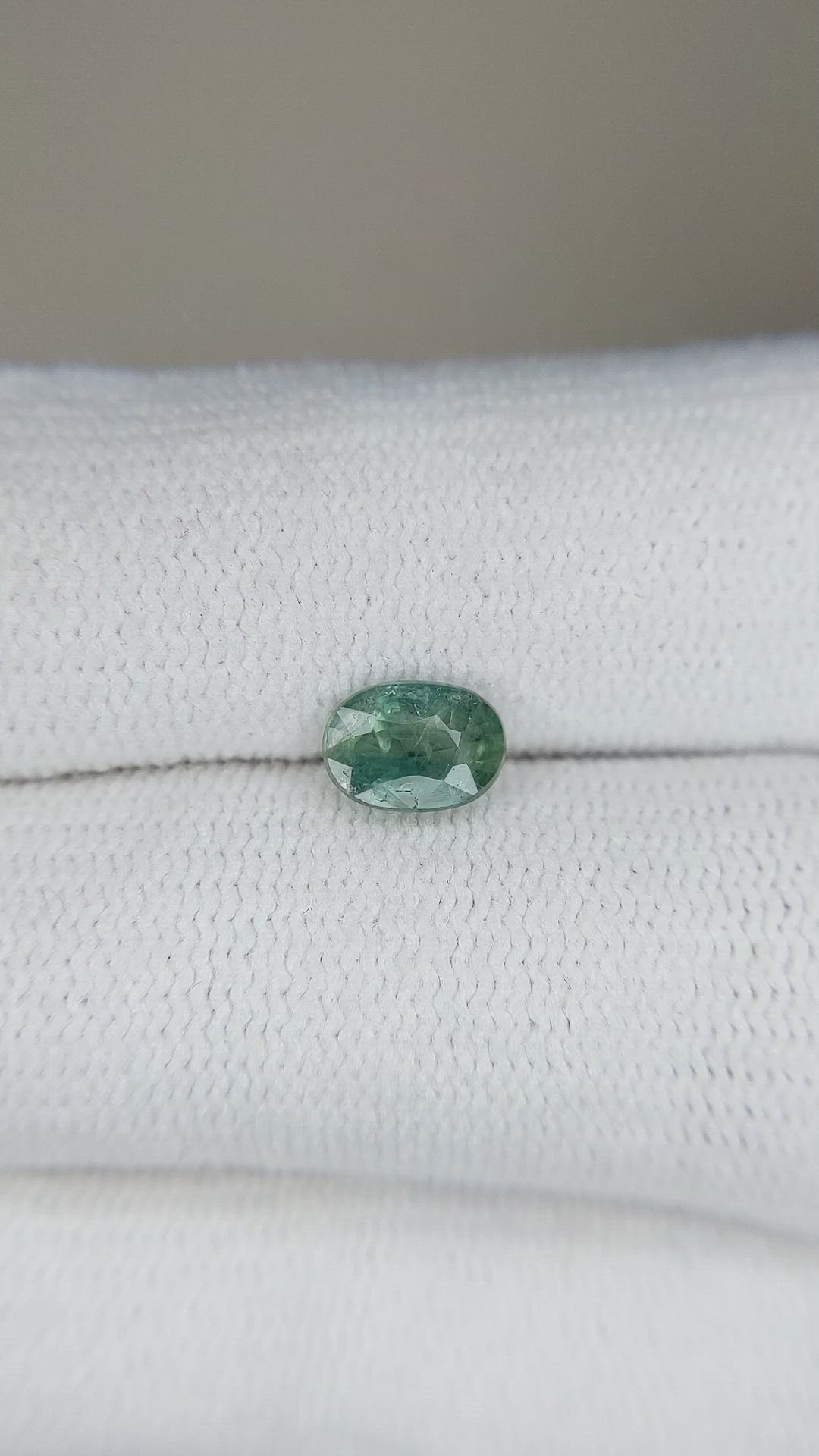 0.88 Ct. Green Sapphire from Thailand Size Video