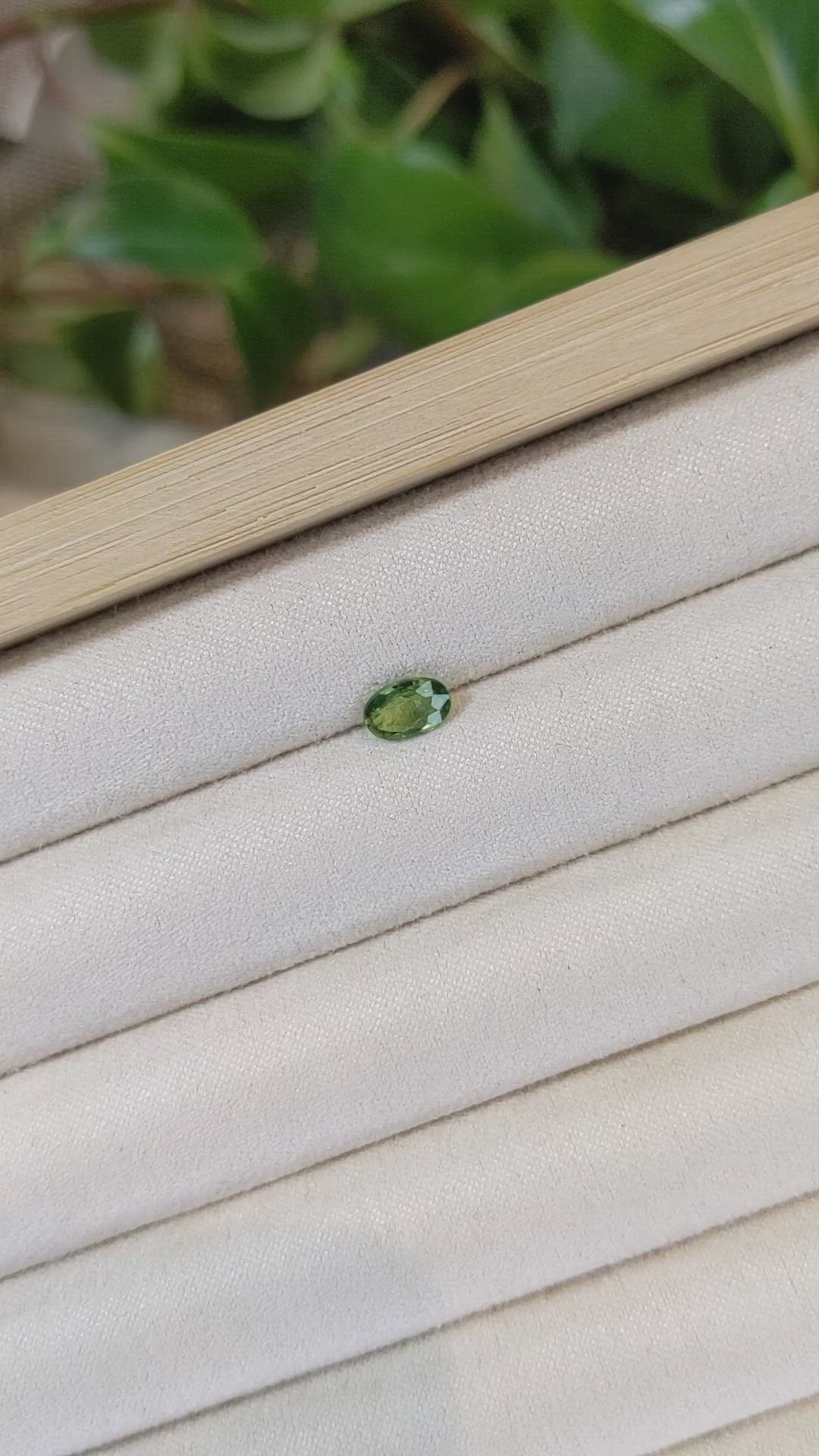 0.70 Ct. Green Sapphire from Thailand Size Video