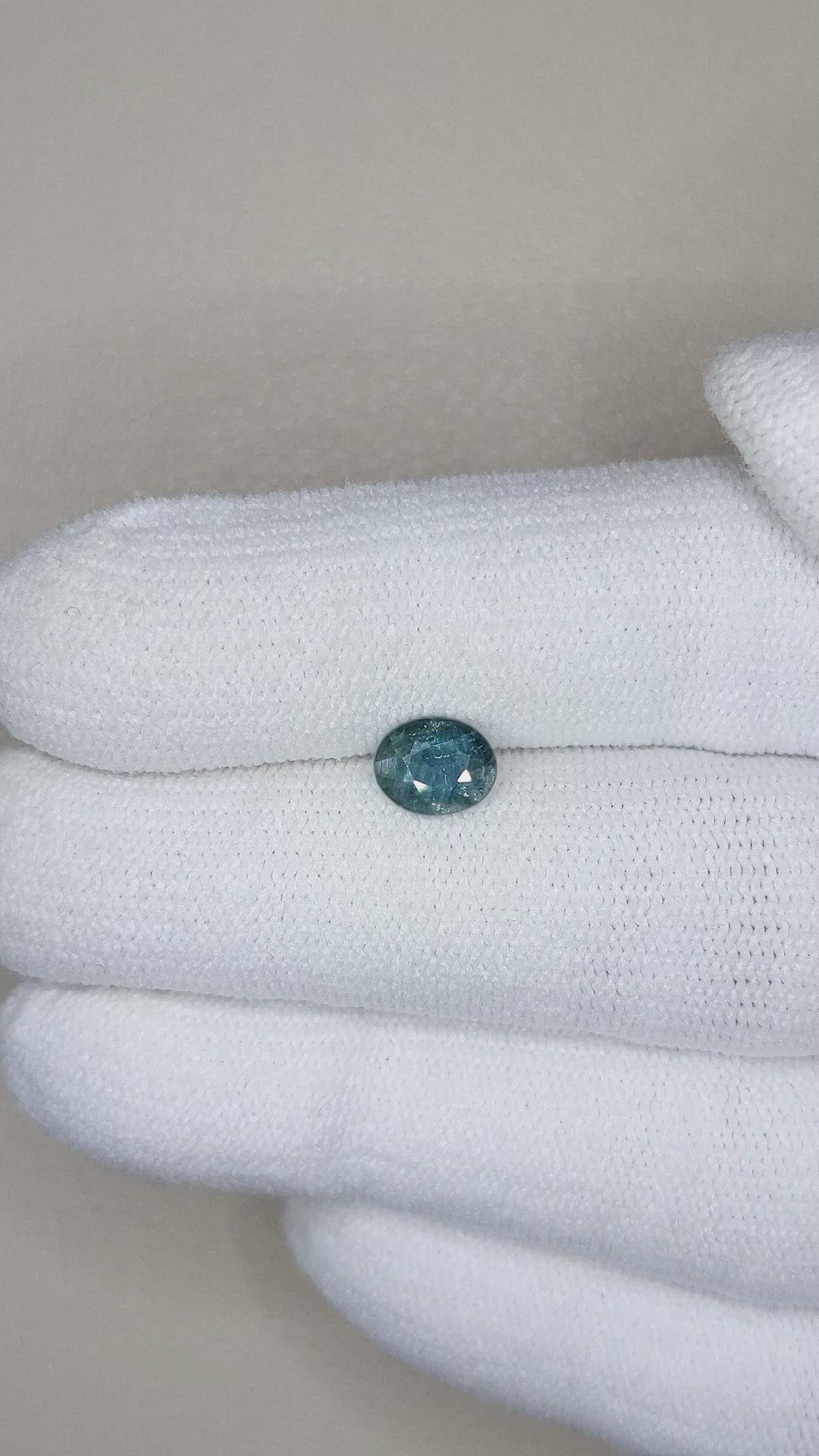 0.83 Ct. Greyish Blue Sapphire from Thailand Size Video
