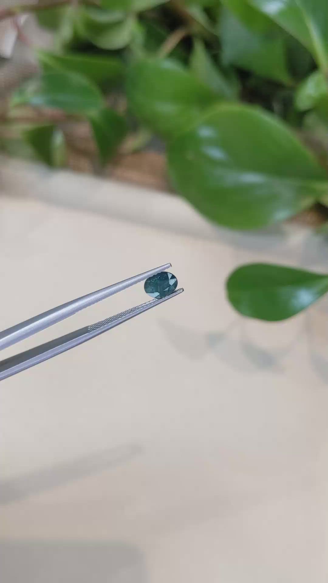 0.83 Ct. Greyish Blue Sapphire from Thailand Size Video