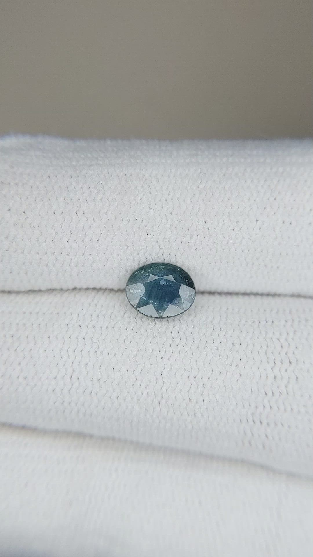 0.83 Ct. Greyish Blue Sapphire from Thailand Size Video