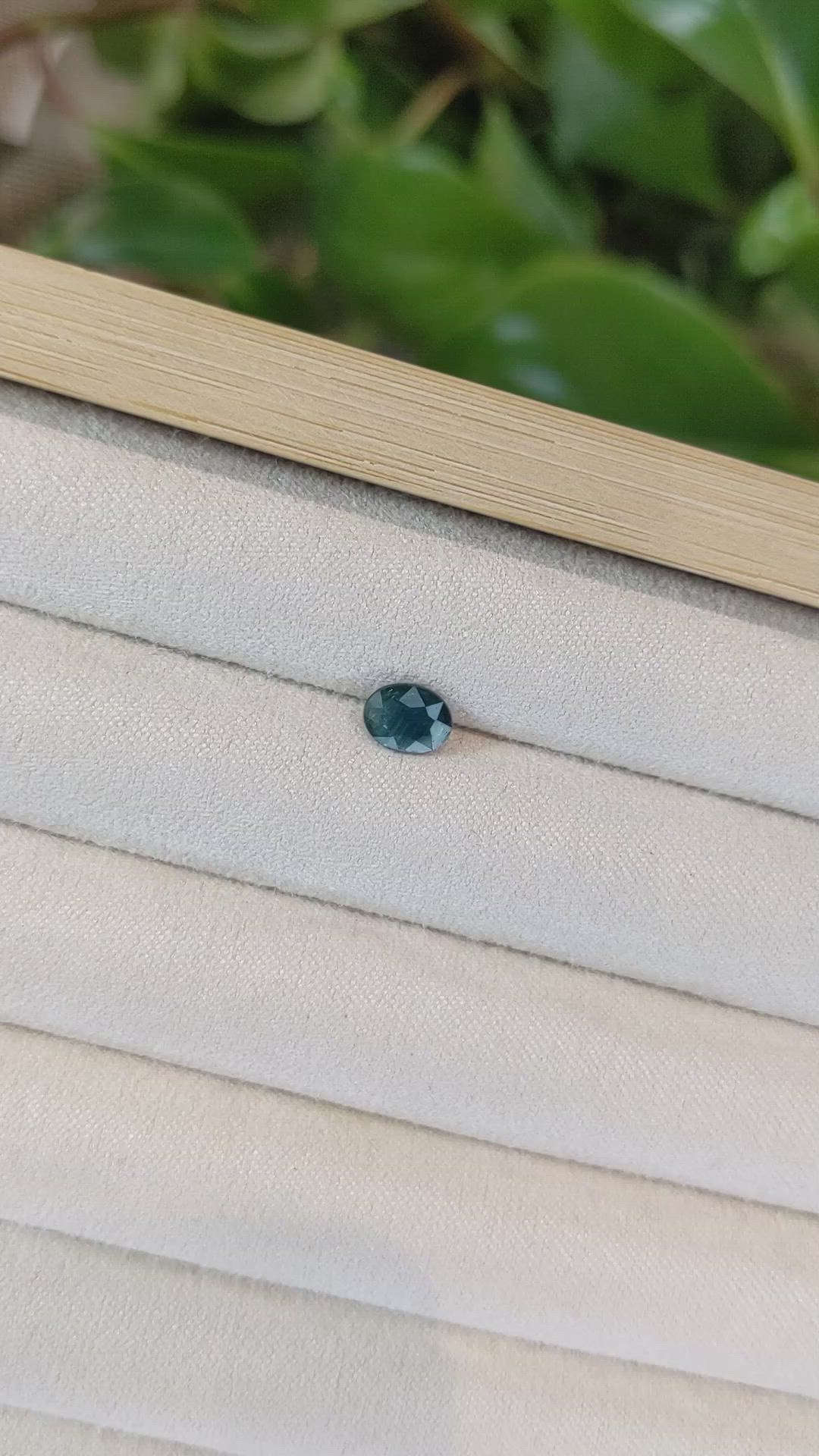 0.83 Ct. Greyish Blue Sapphire from Thailand Size Video