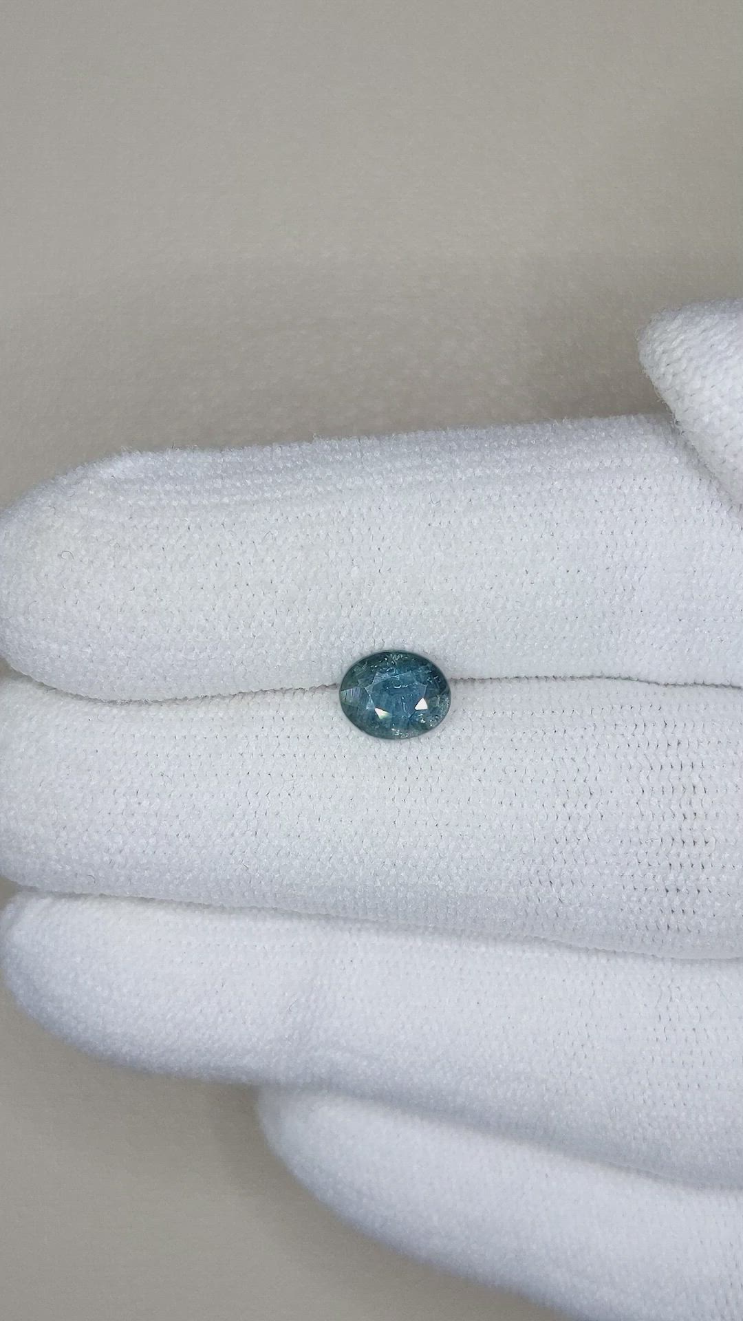 0.83 Ct. Greyish Blue Sapphire from Thailand Size Video