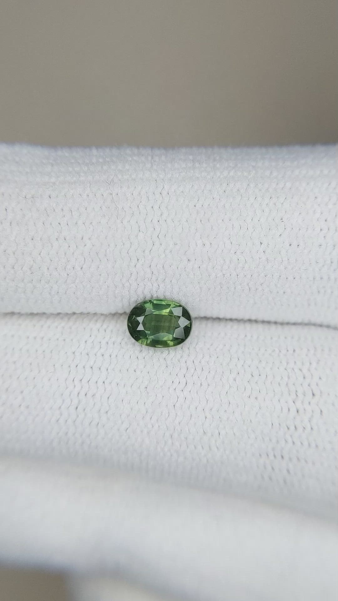 0.61 Ct. Green Sapphire from Madagascar Size Video