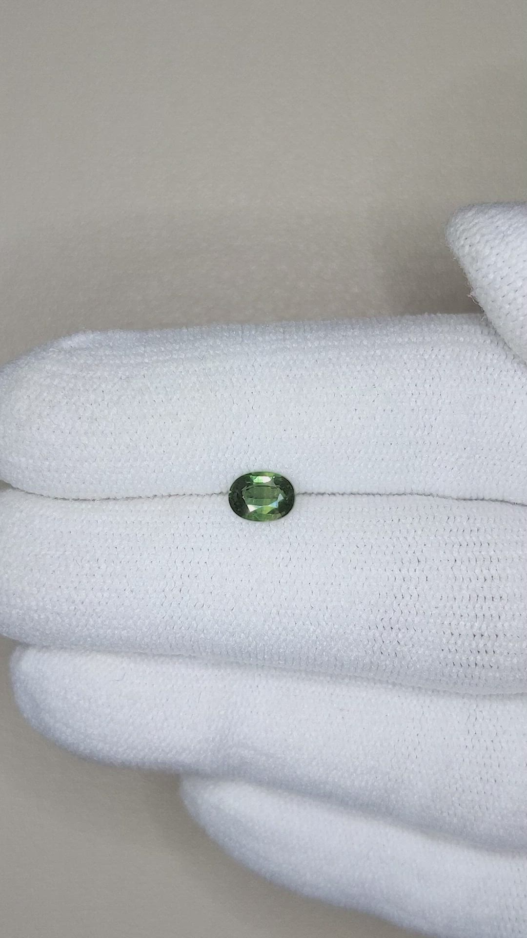 0.61 Ct. Green Sapphire from Madagascar Size Video