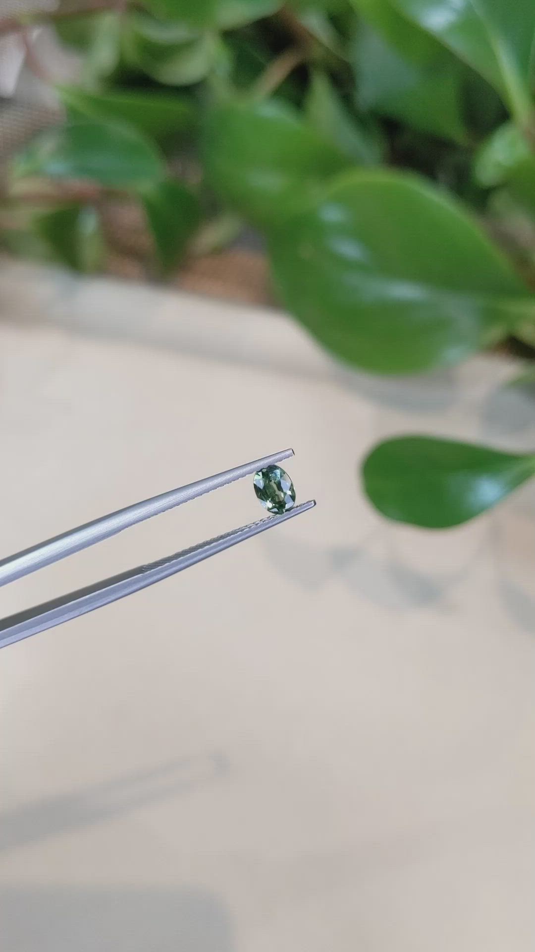0.53 Ct. Green Sapphire from Madagascar Size Video