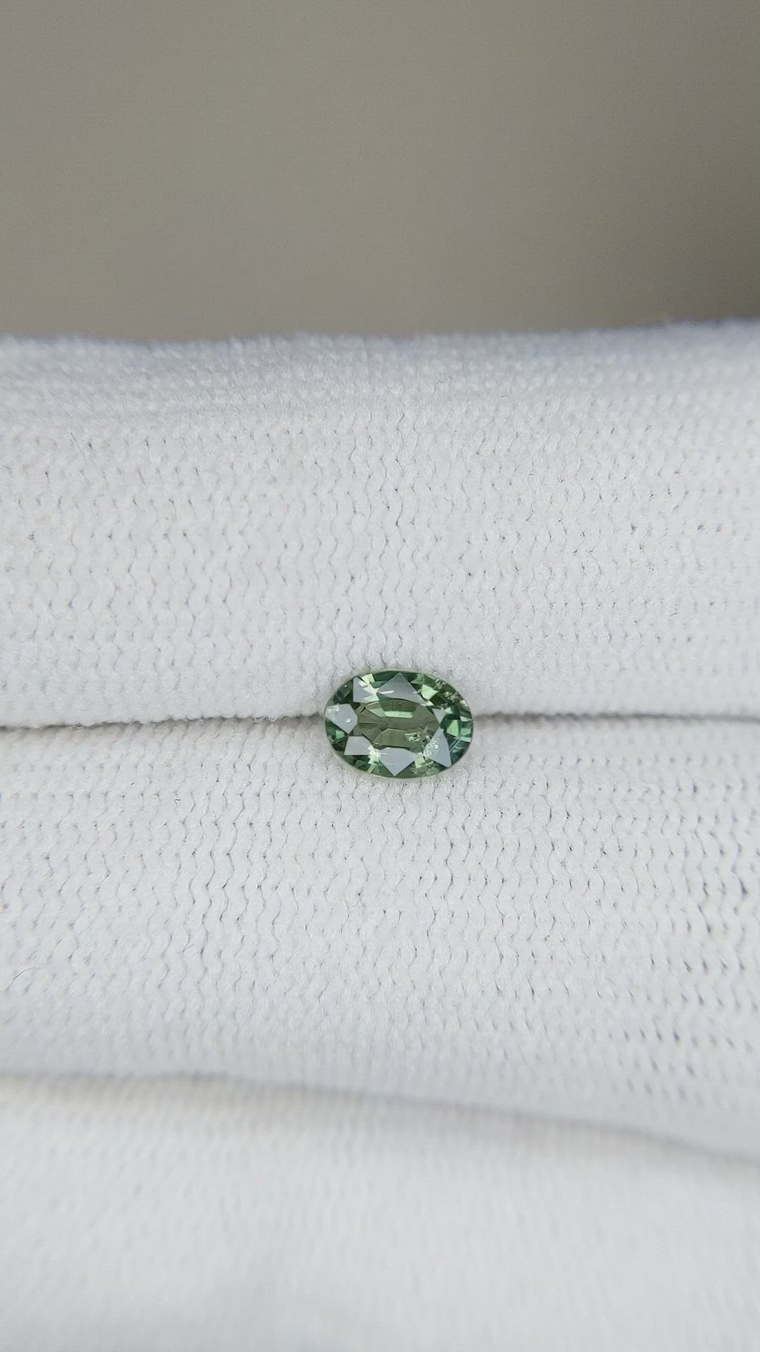 0.53 Ct. Green Sapphire from Madagascar Size Video