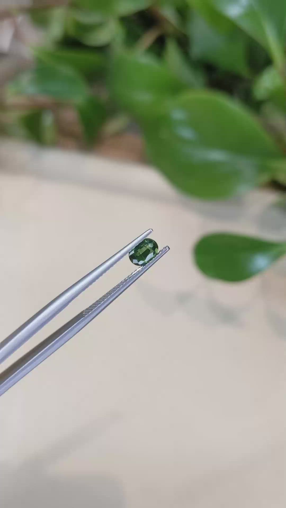 0.54 Ct. Green Sapphire from Madagascar Size Video