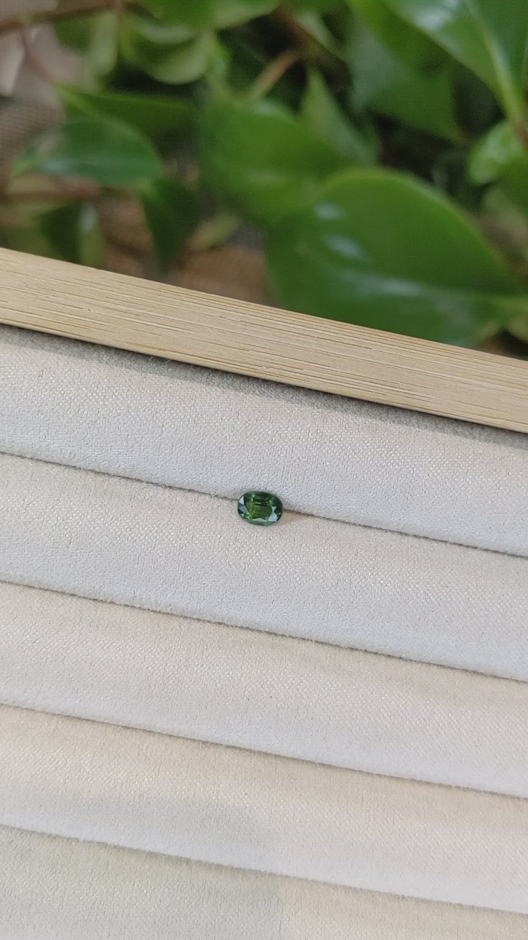 0.54 Ct. Green Sapphire from Madagascar Size Video