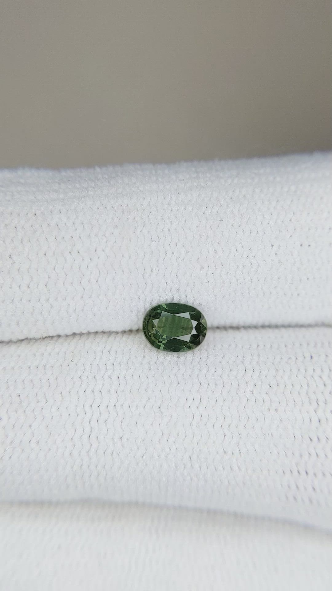 0.54 Ct. Green Sapphire from Madagascar Size Video