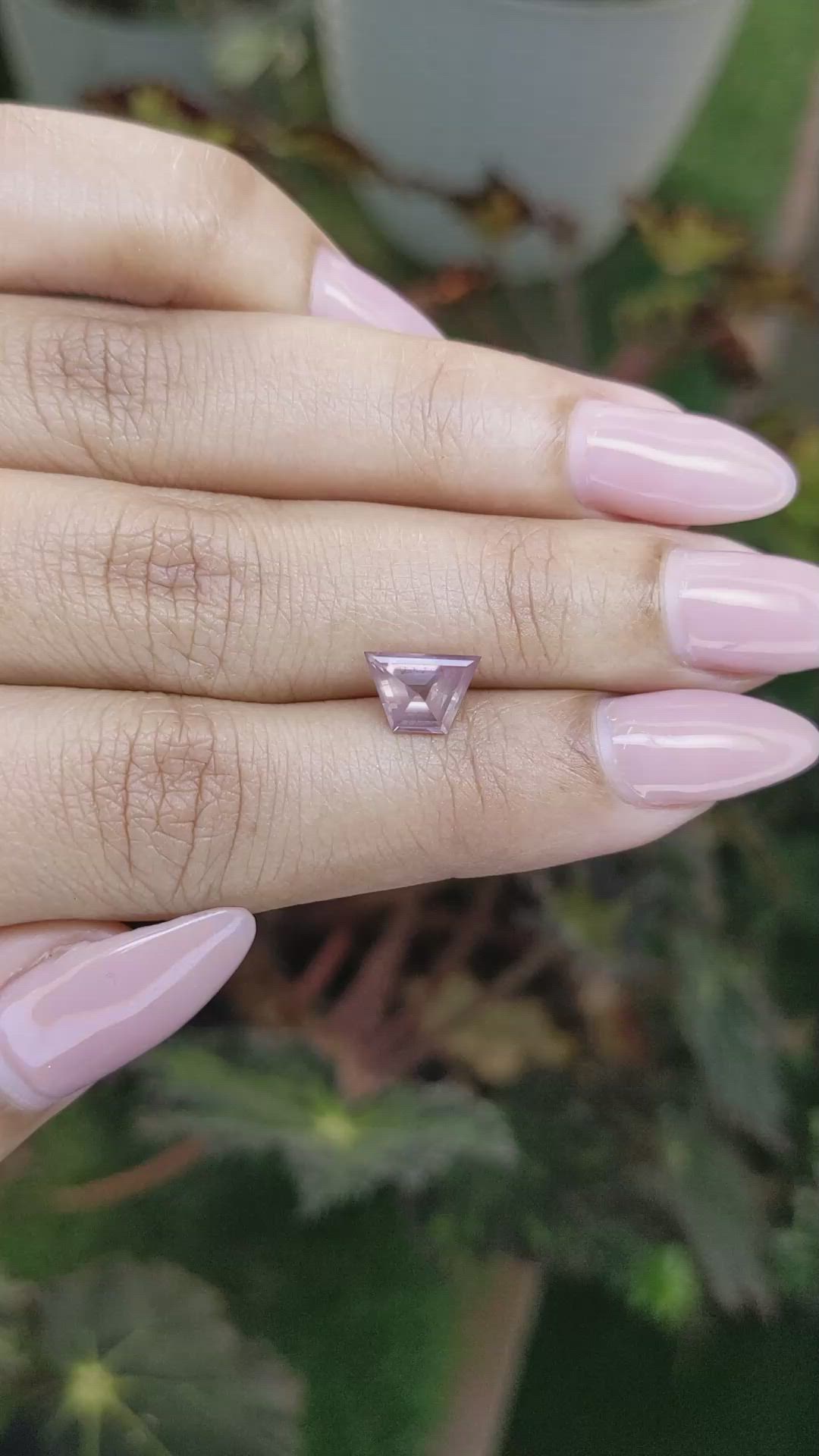 1.21 Ct. Pinkish Brown Sapphire from Ceylon (Sri Lanka) Size Video