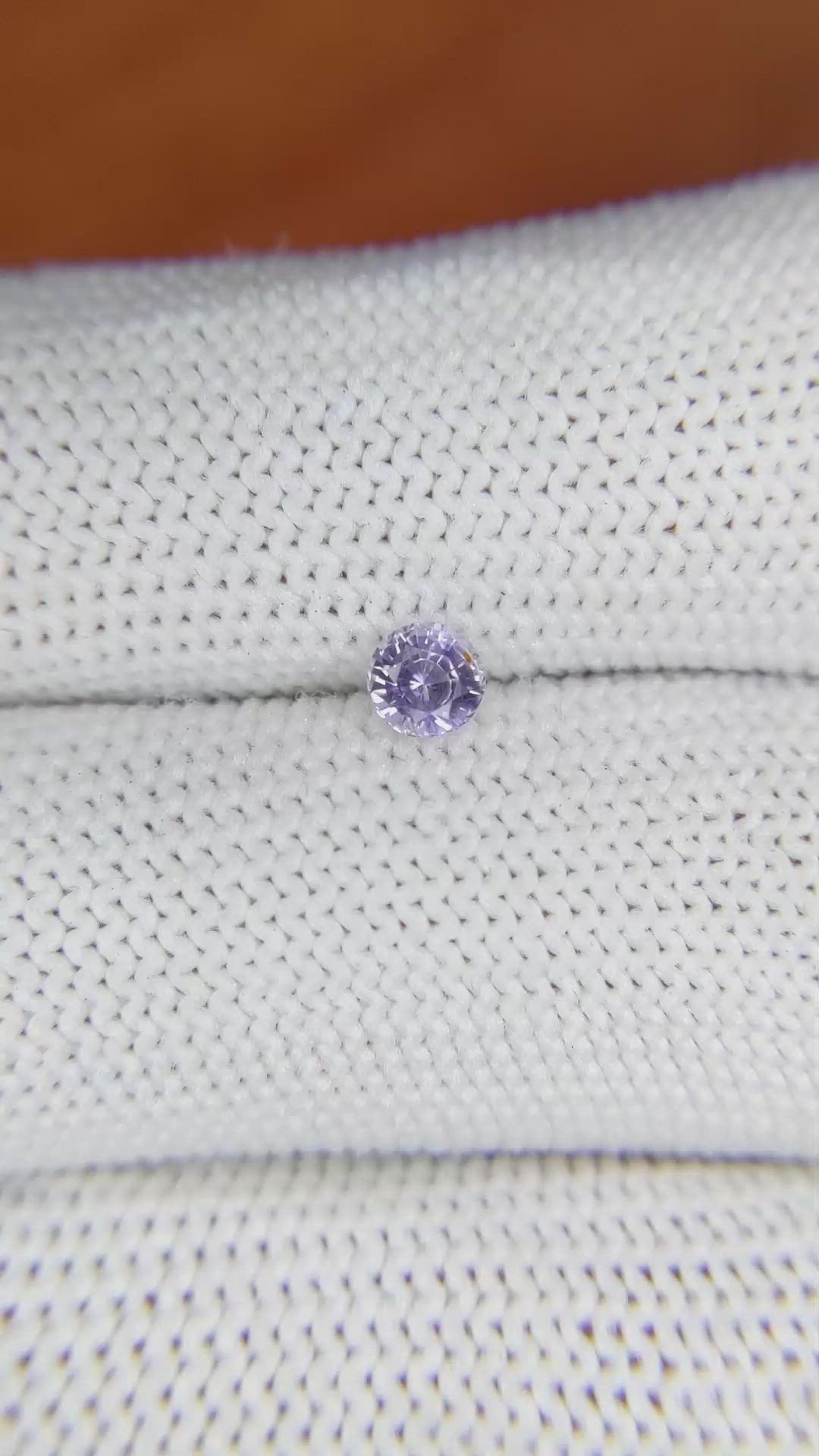 0.41 Ct. Purple Sapphire from Ceylon (Sri Lanka) Size Video
