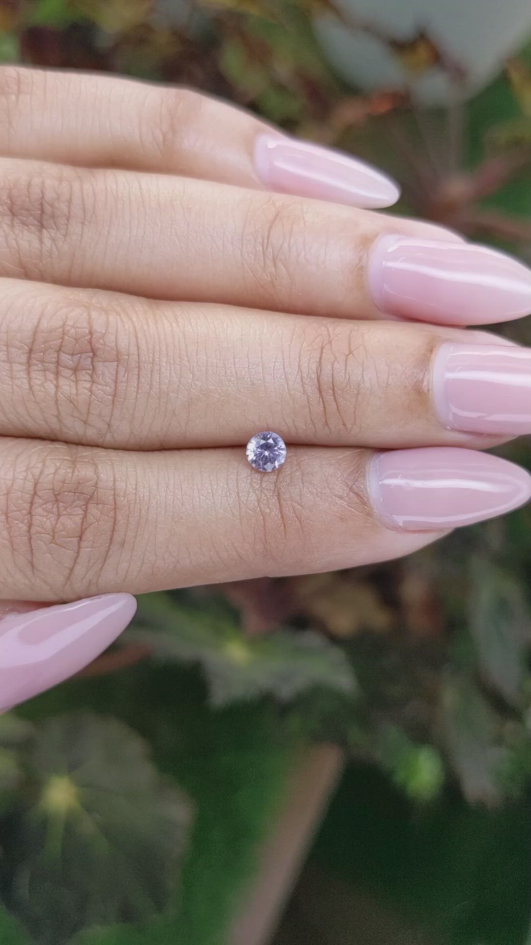 0.41 Ct. Purple Sapphire from Ceylon (Sri Lanka) Size Video