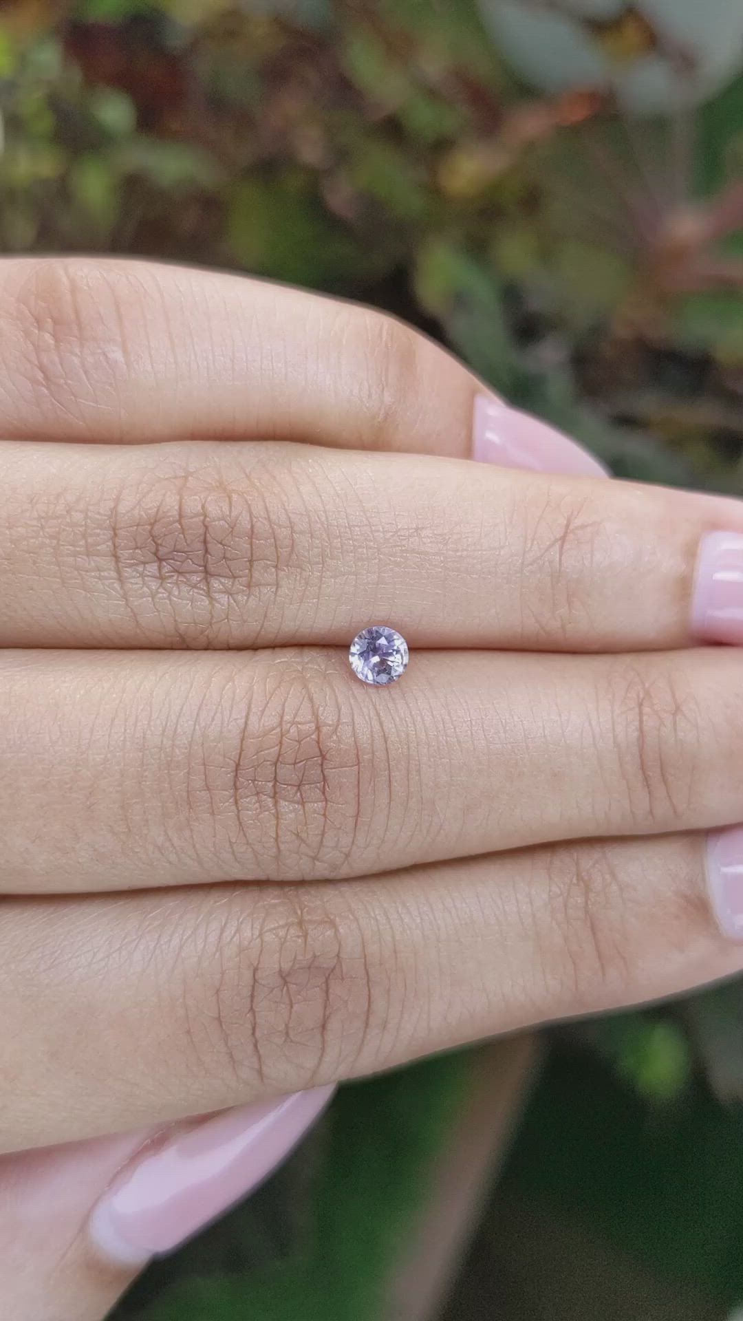 0.41 Ct. Purple Sapphire from Ceylon (Sri Lanka) Size Video