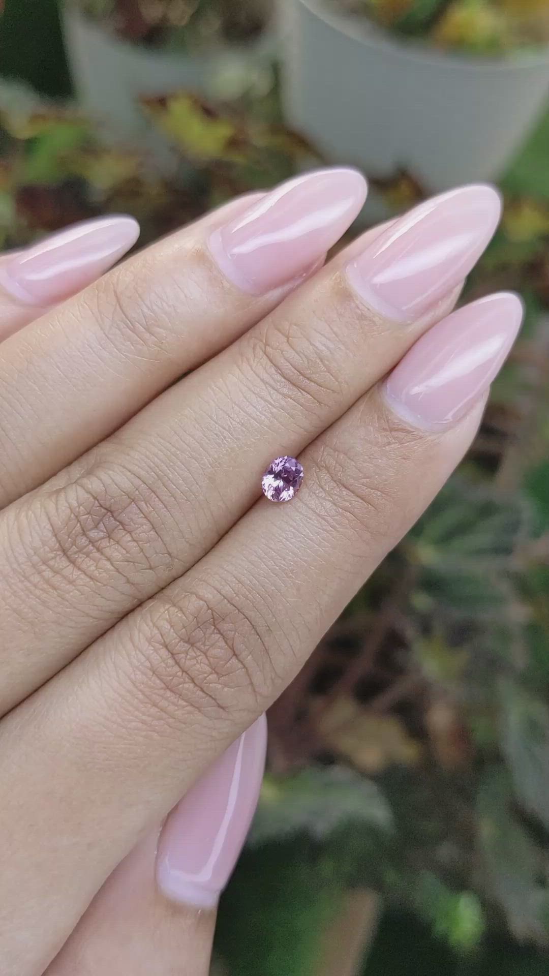 0.47 Ct. Purplish Pink Sapphire from Ceylon (Sri Lanka) Size Video